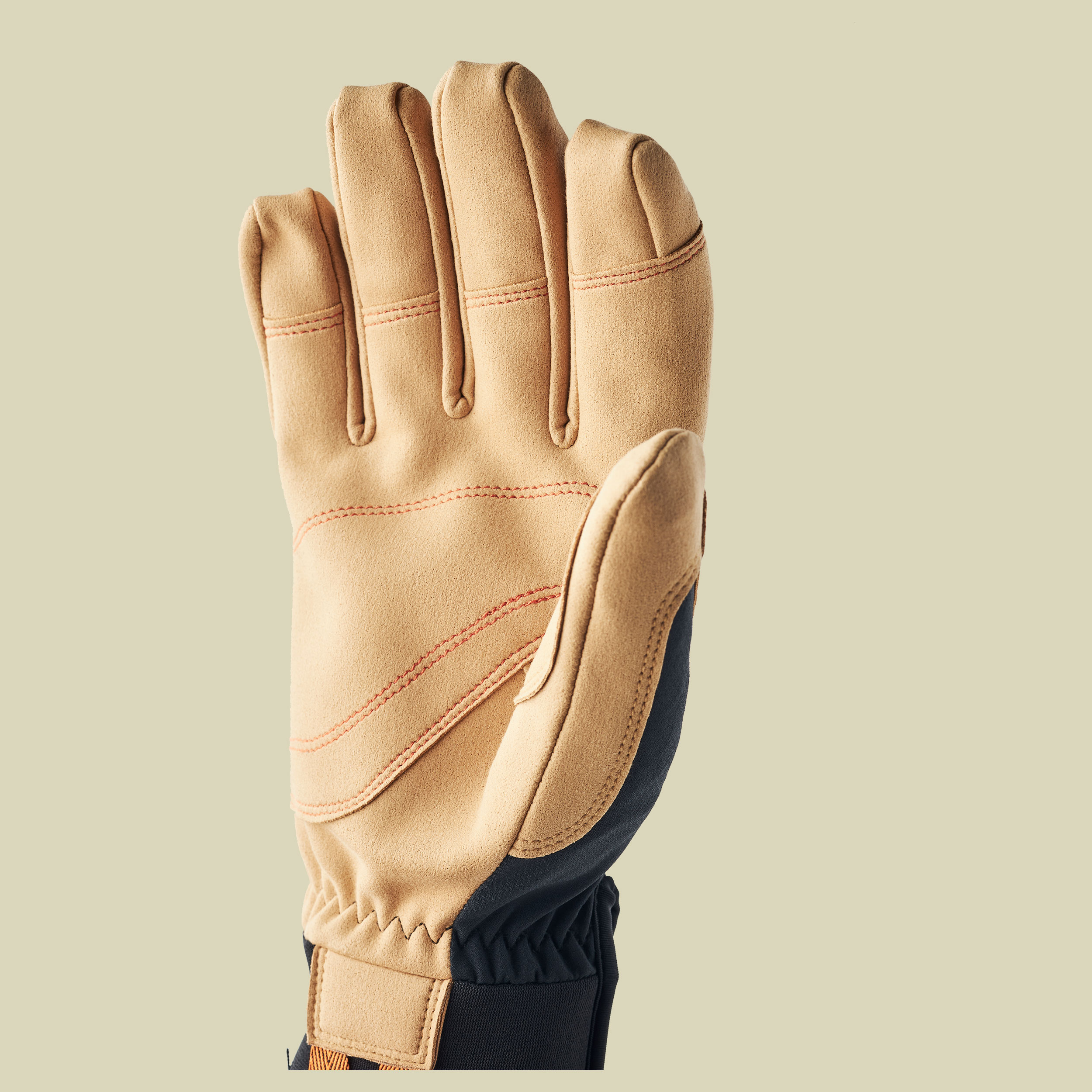 Climbers Duratan Long - 5 finger Größe 9 beige - black/tan