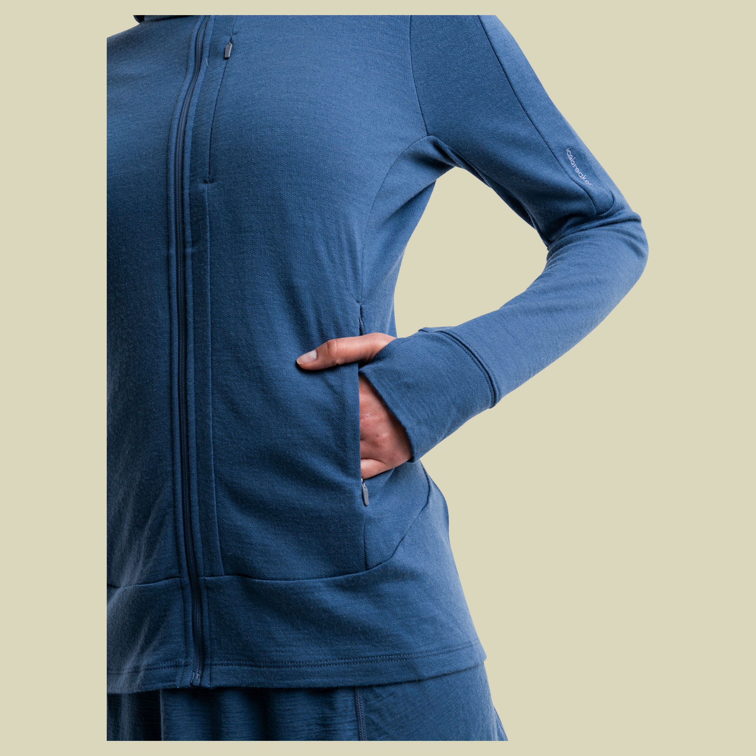 Merino 260 Quantum IV LS Zip Hoodie Women XL blau II - dawn