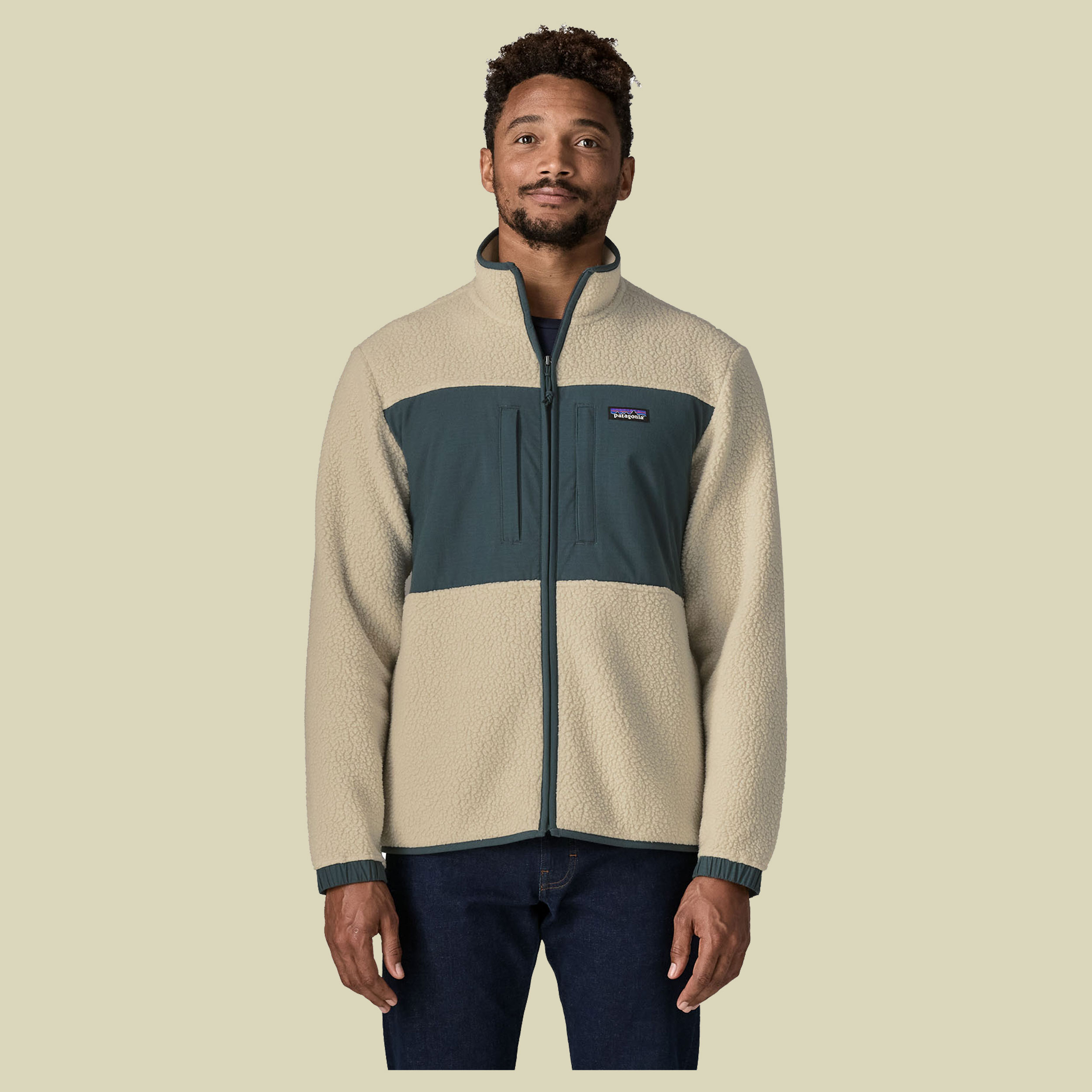 Retro Pile Patch Jacket Men XL mehrfarbig - pelican
