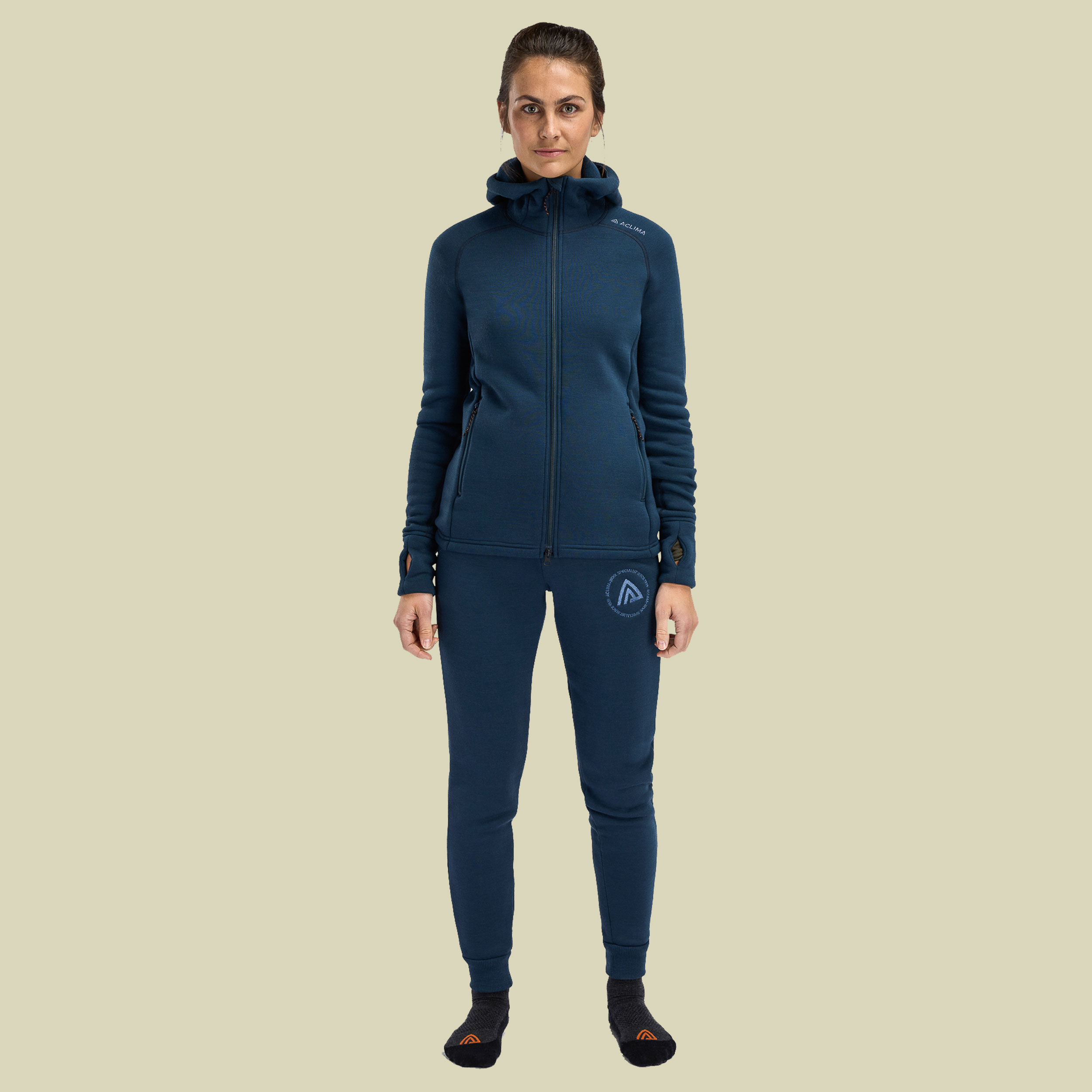 FleeceWool Hoded Jacket Women XL Midnight Navy