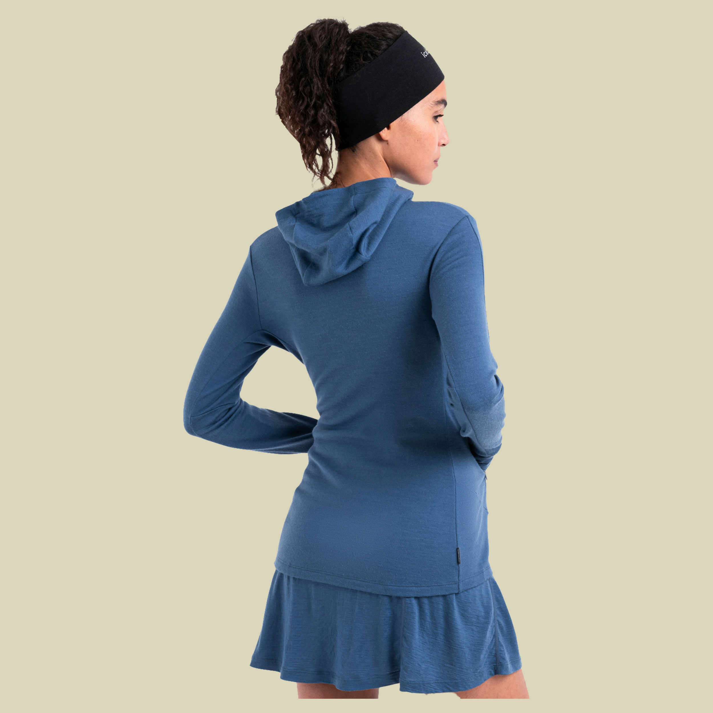 Merino 260 Quantum IV LS Zip Hoodie Women XL blau II - dawn
