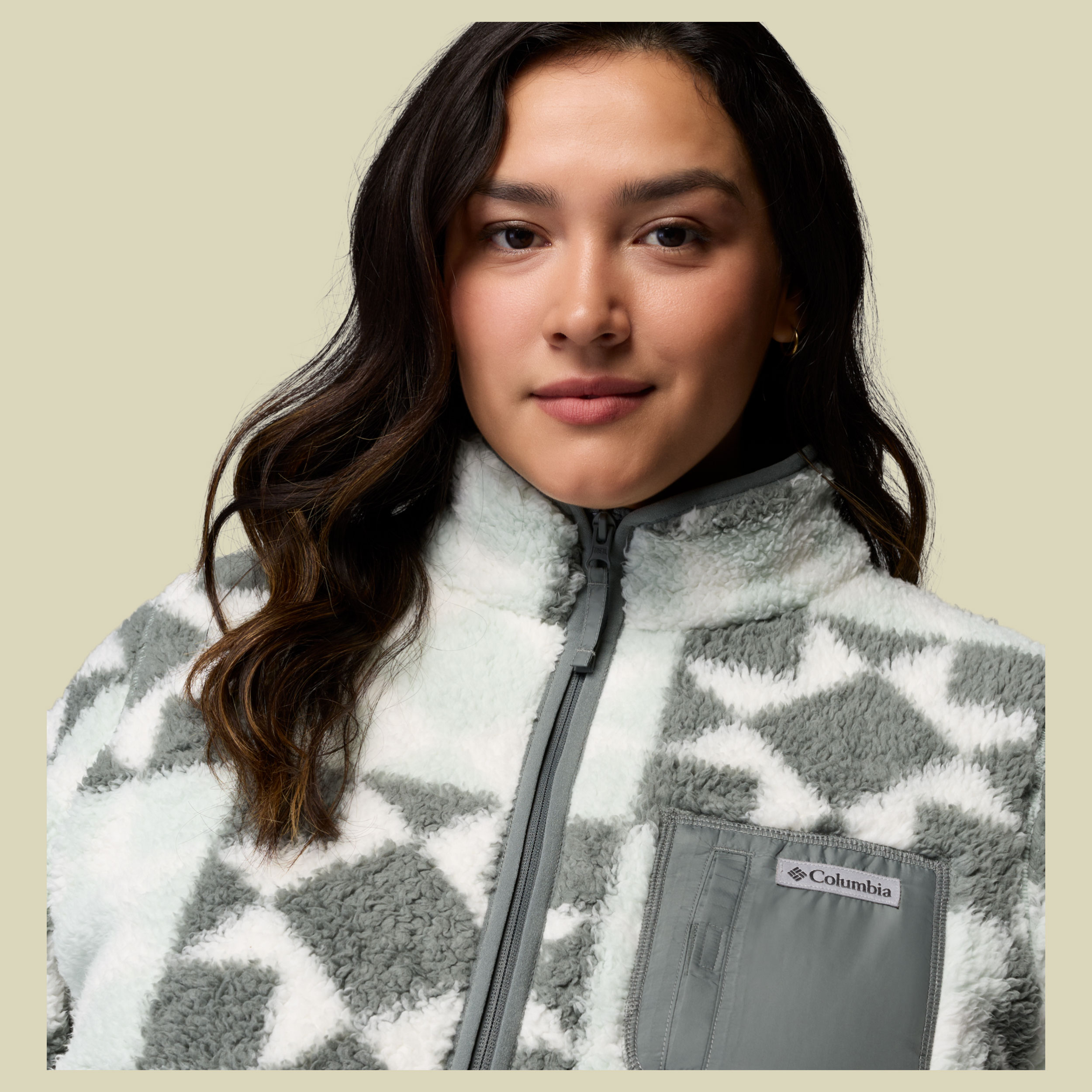 West Bend Print Full Zip II Women XS grün - tea light, cozy quilt