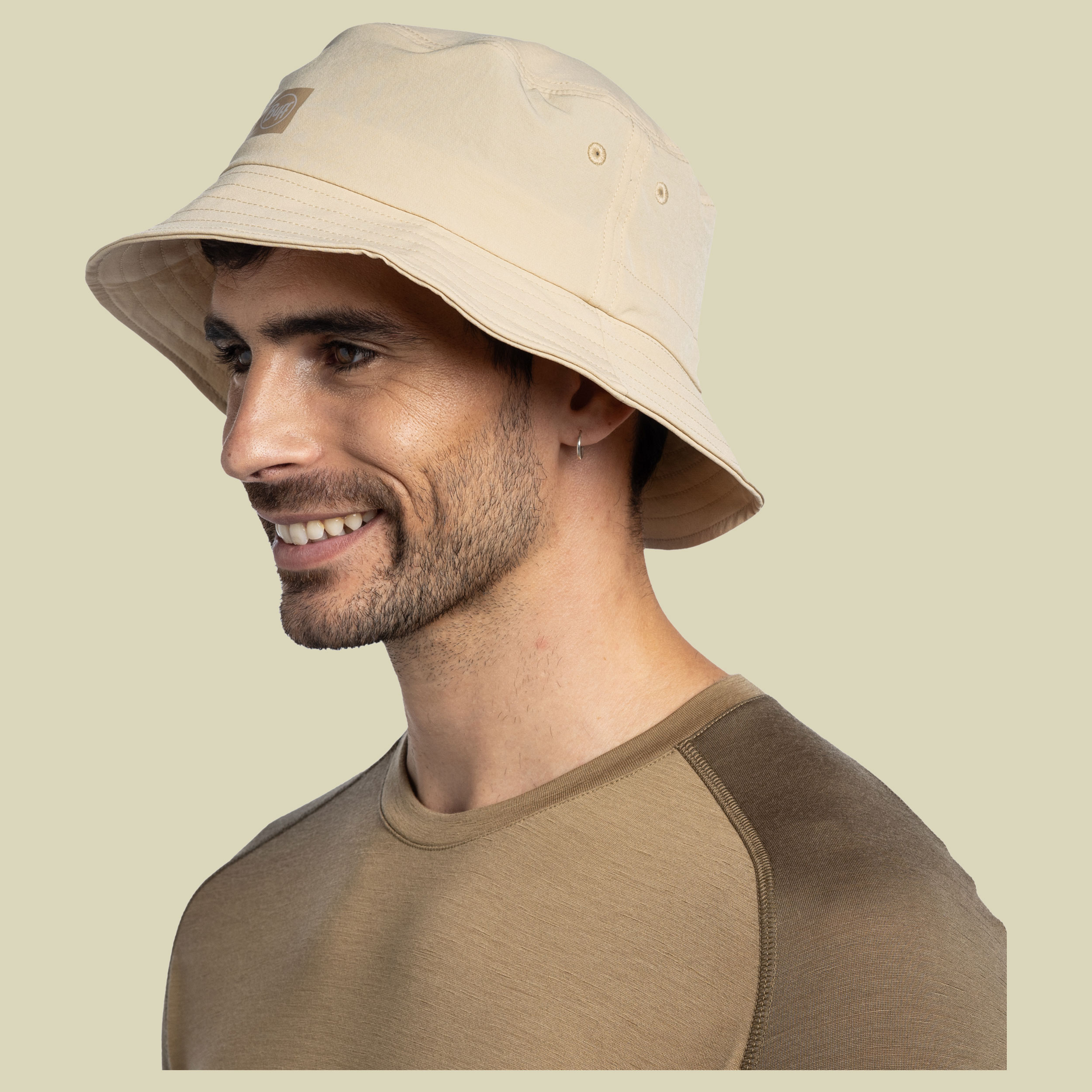 Adventure Bucket Hat S/M beige - solid sand