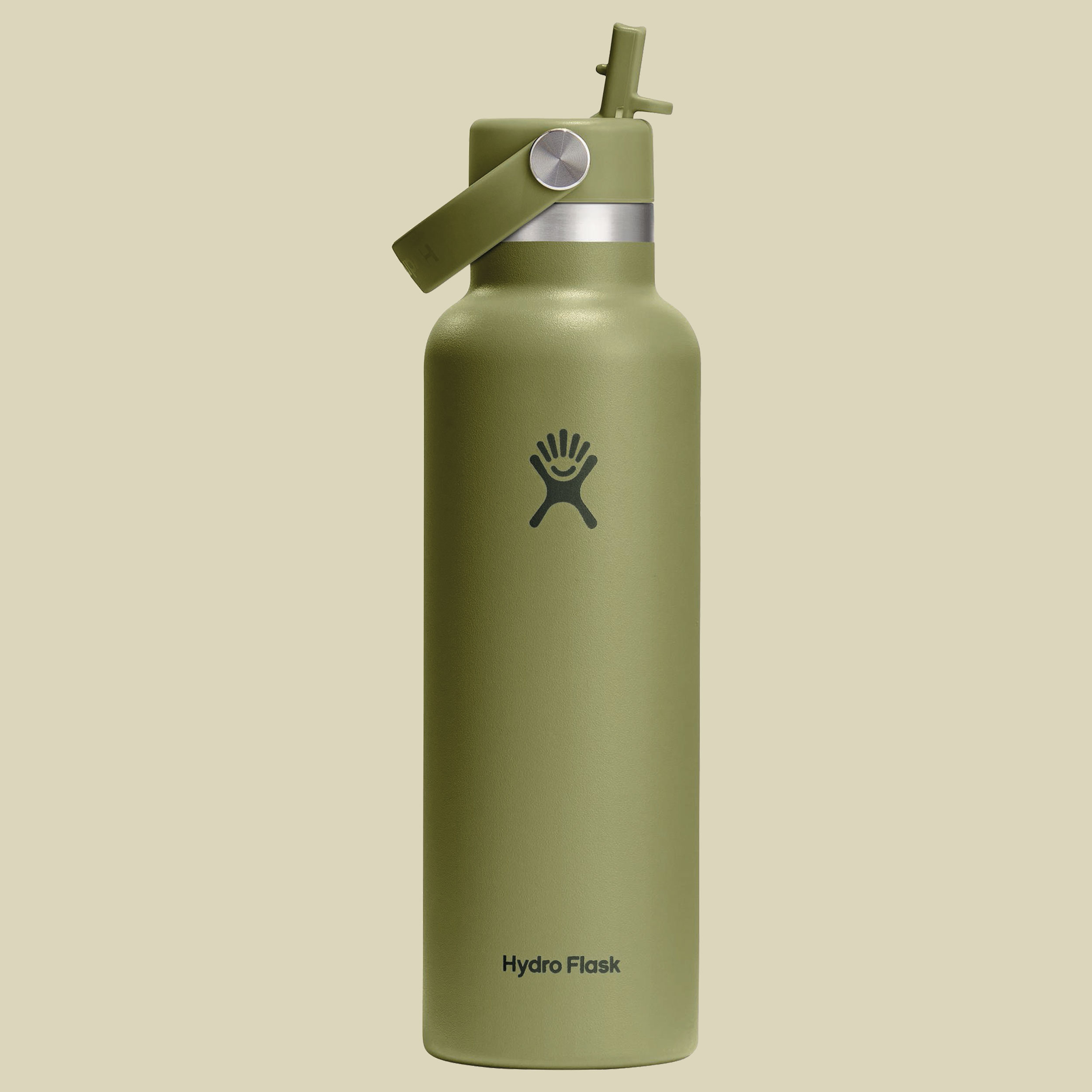 Hydro Flask 21 oz Standard Mouth w. Flex Straw Cap grün3 621 - palmer green