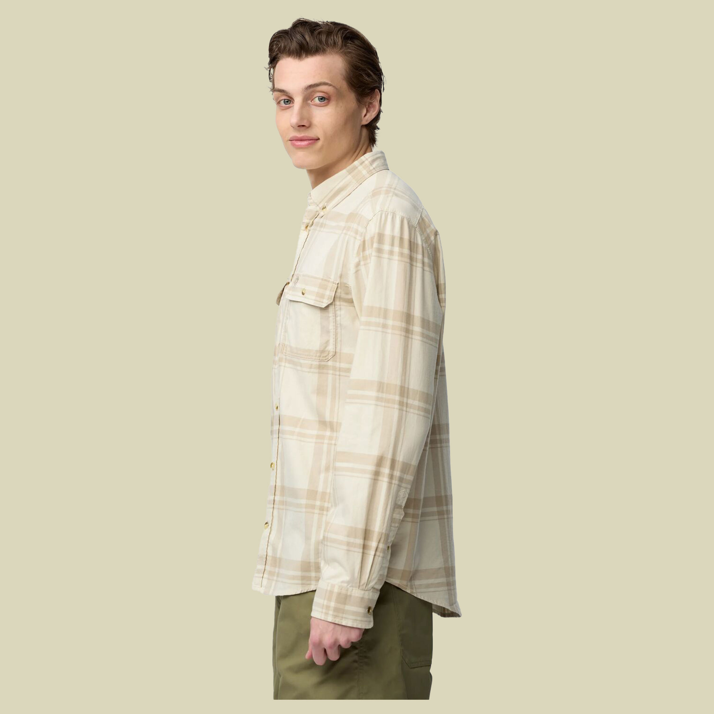 Övik Light Flannel Shirt Men XXL beige - Farbe chalk white-fossil