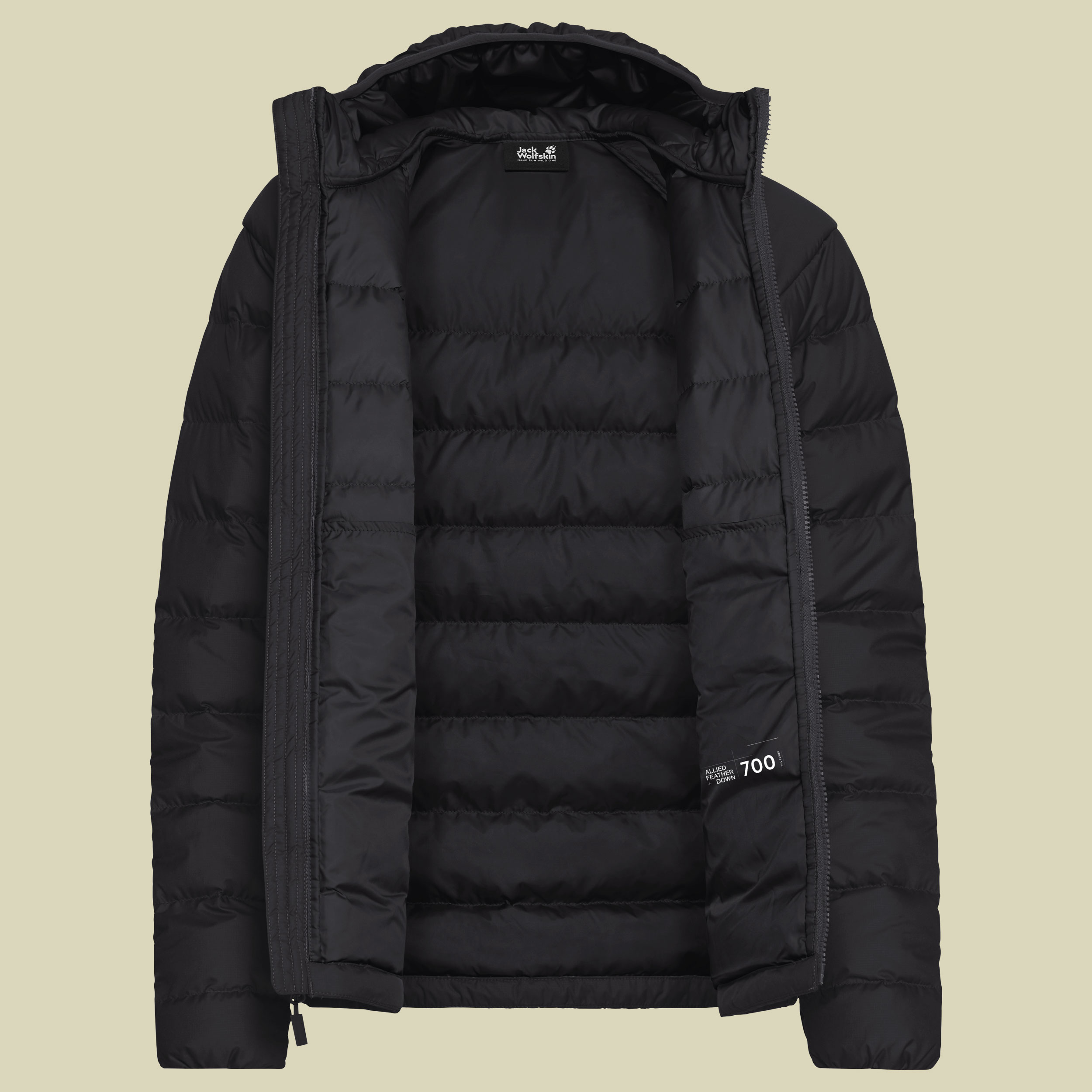Wild Pass Down Hoody RDS Women XL schwarz - black