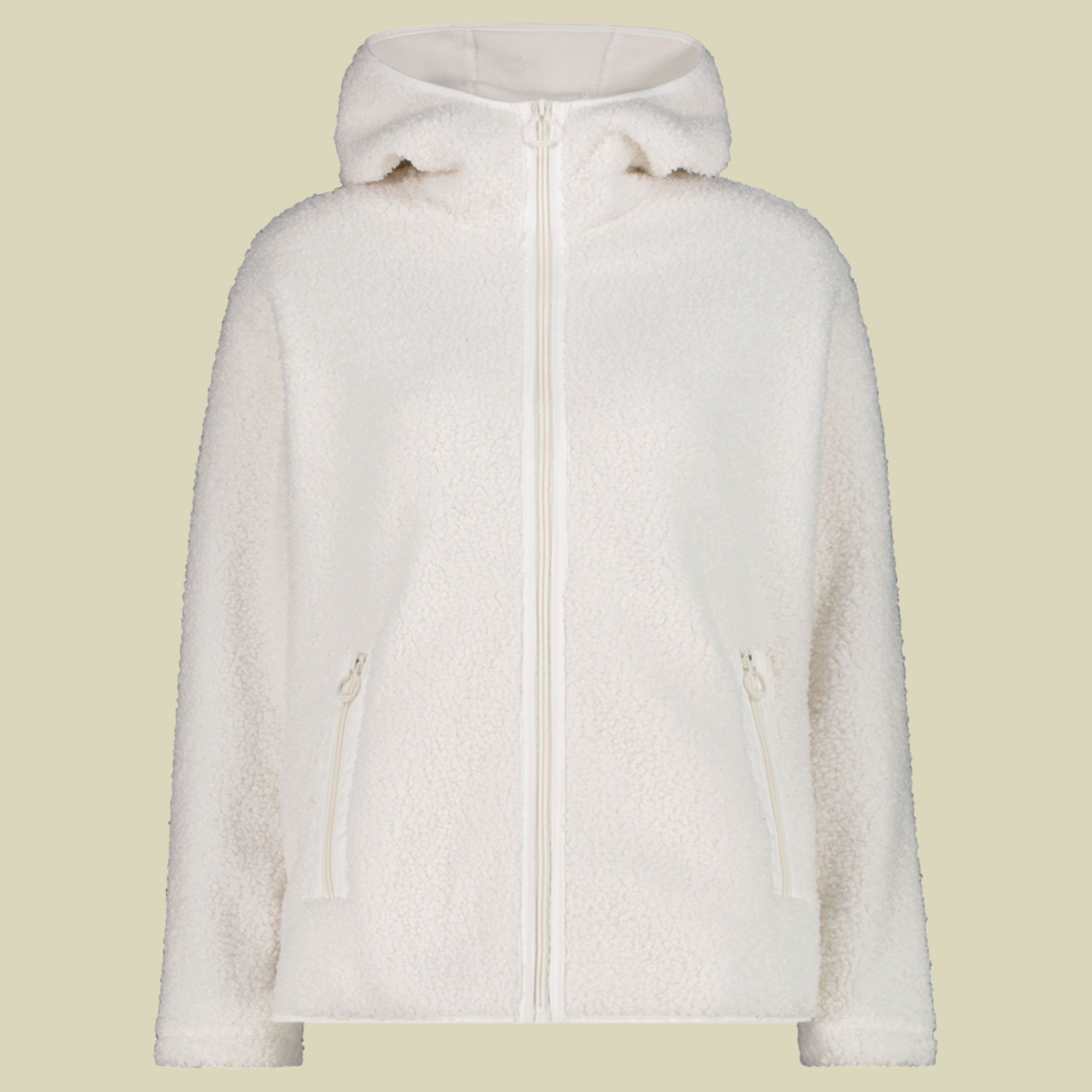 Jacket Fix Hood Teddy Fleece Women 36P2916 44 weiß - plaster A143