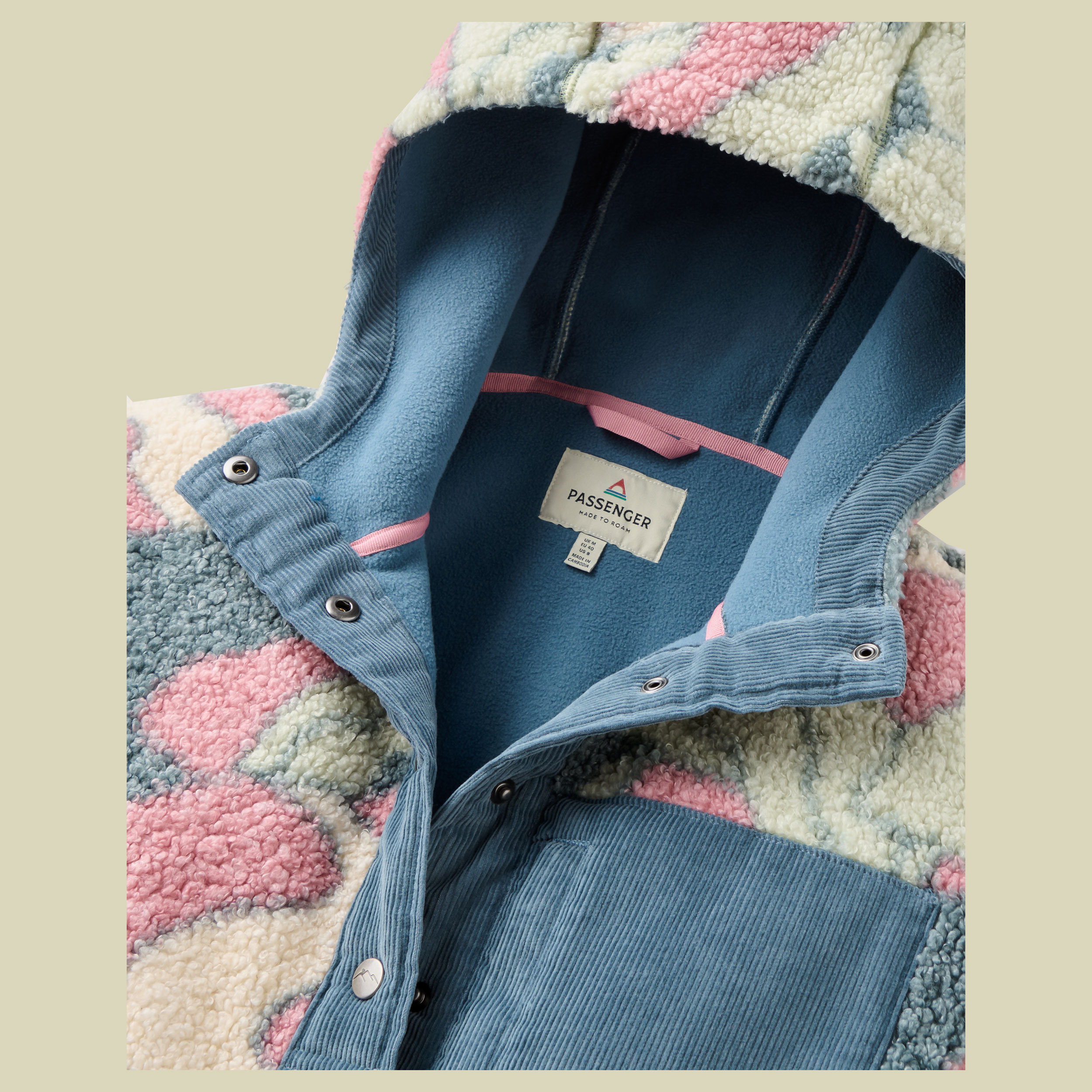 Clover Sherpa Fleece Hooded Jacket Women S stormy blue