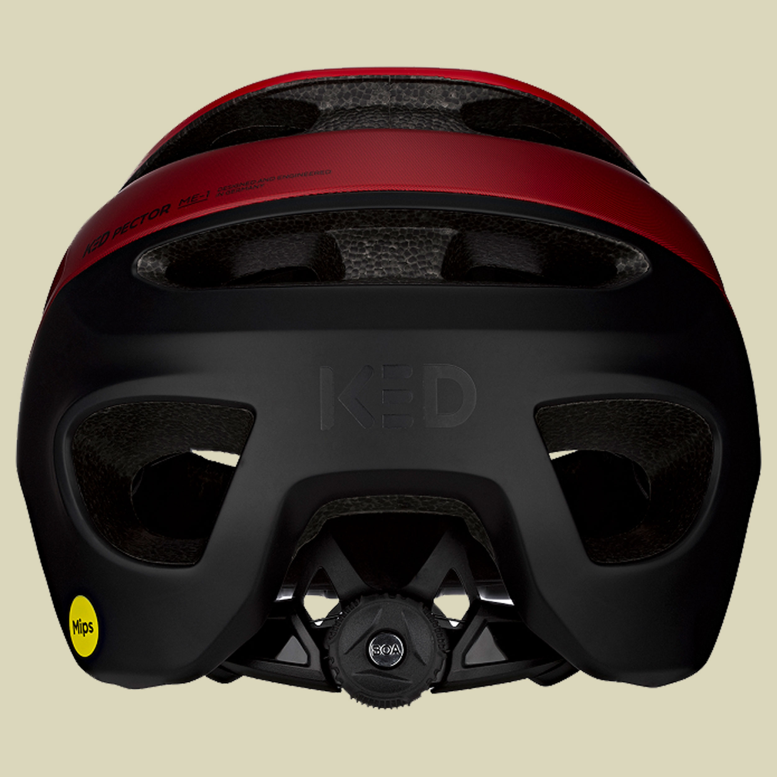 Pector ME-1 rot M 52-58 cm - red black matt