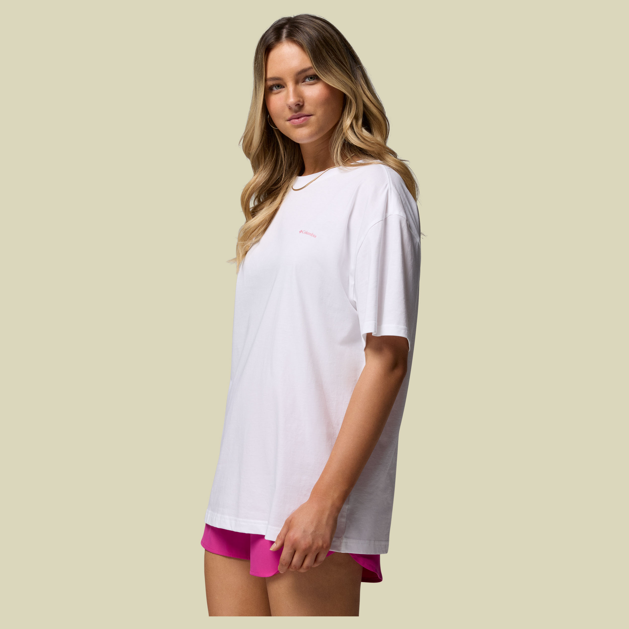 Rolling Bend Graphic Oversized Tee Women XS weiß - white, floral groove