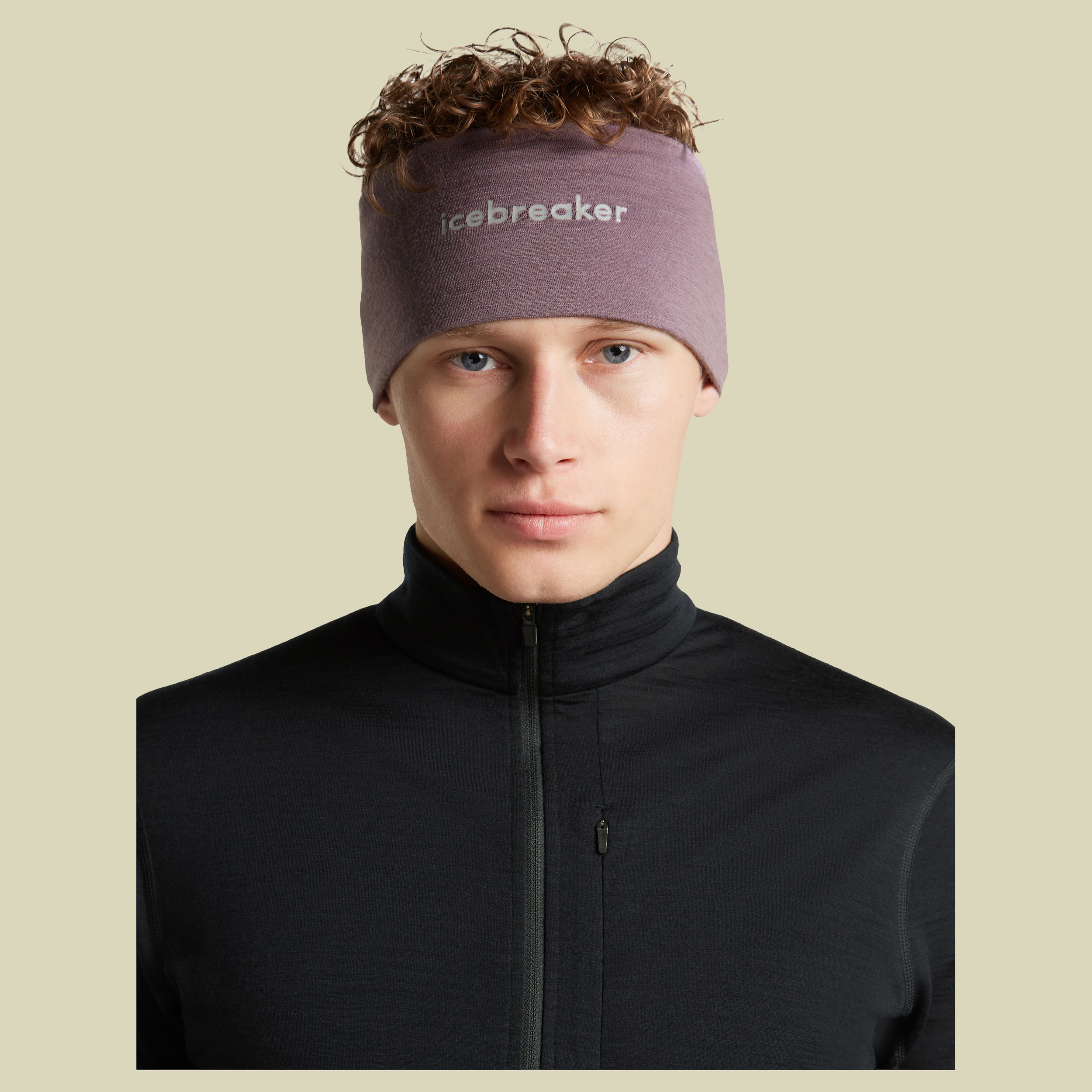 Merino 200 Oasis Headband Unisex lila one size - grey plum