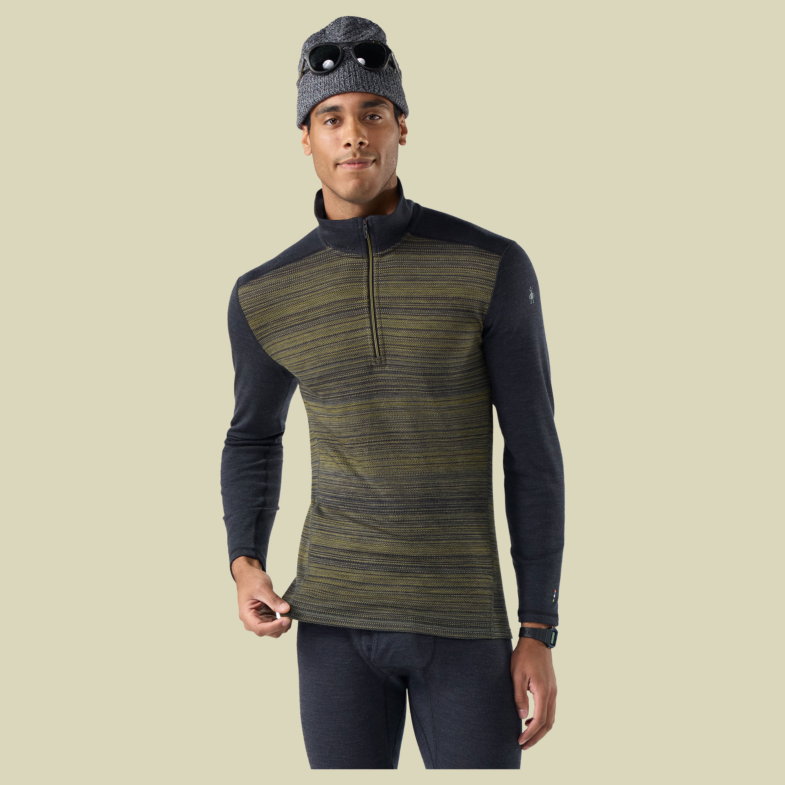 Classic Thermal Merino Baselayer 1/4 Zip Men XL mehrfarbig - bronze color shift
