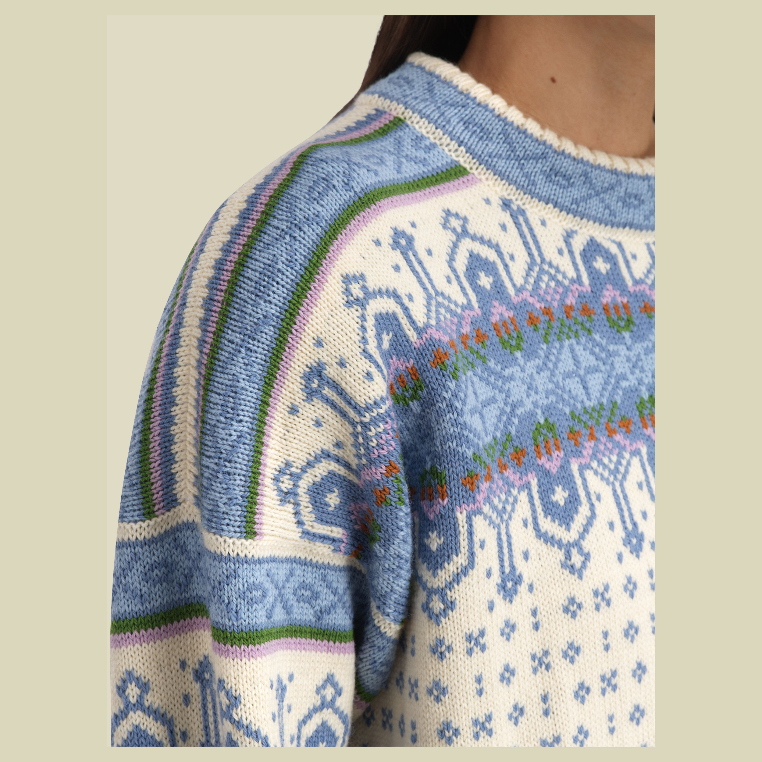 Albertville Fem. Sweater Women S blau - offwhite blue shadow
