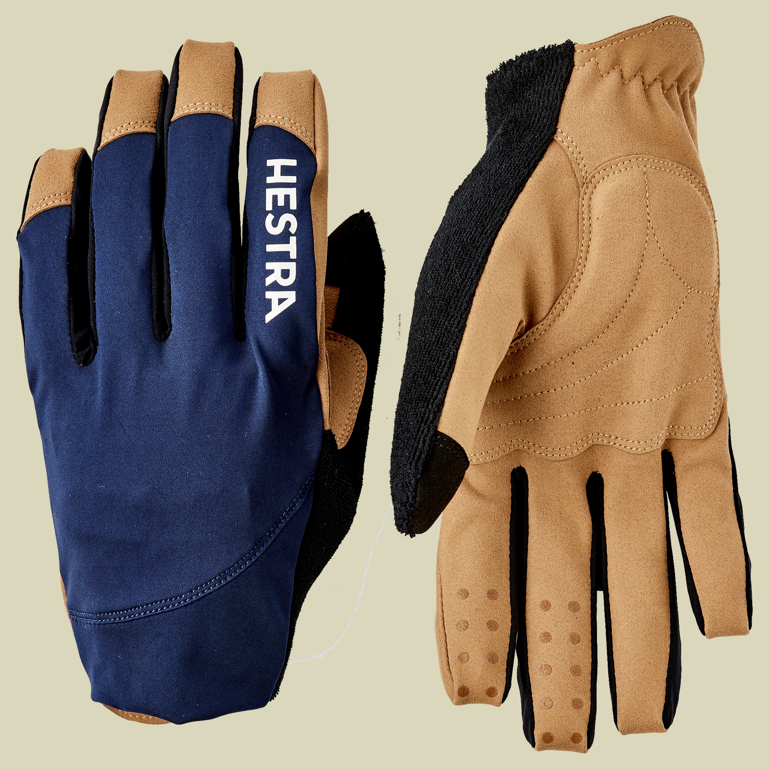 Spiro Long– 5 finger unisex 9 mehrfarbig - Farbe navy/tan