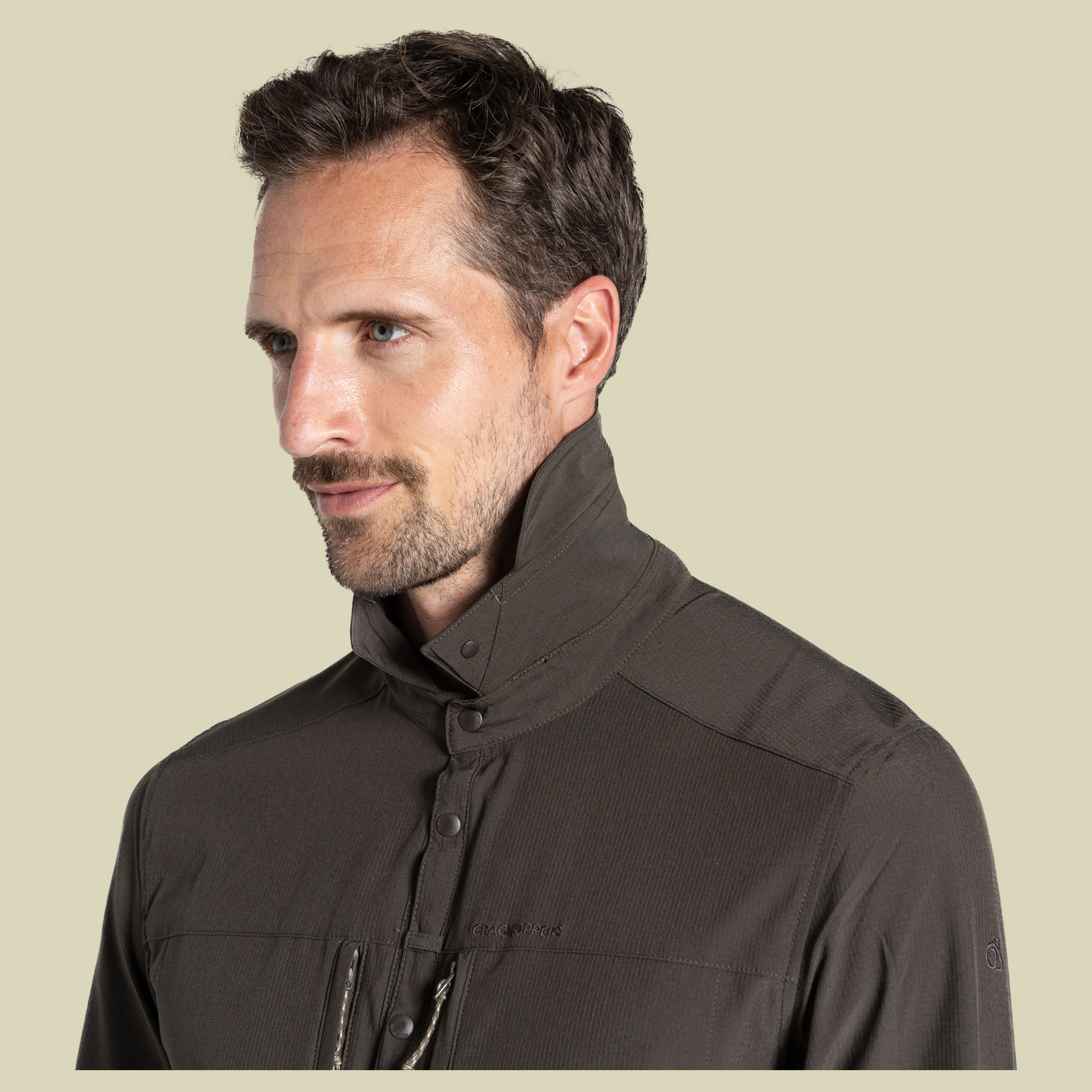 NosiLife Pro Long Sleeved Shirt V Men S braun - woodland green