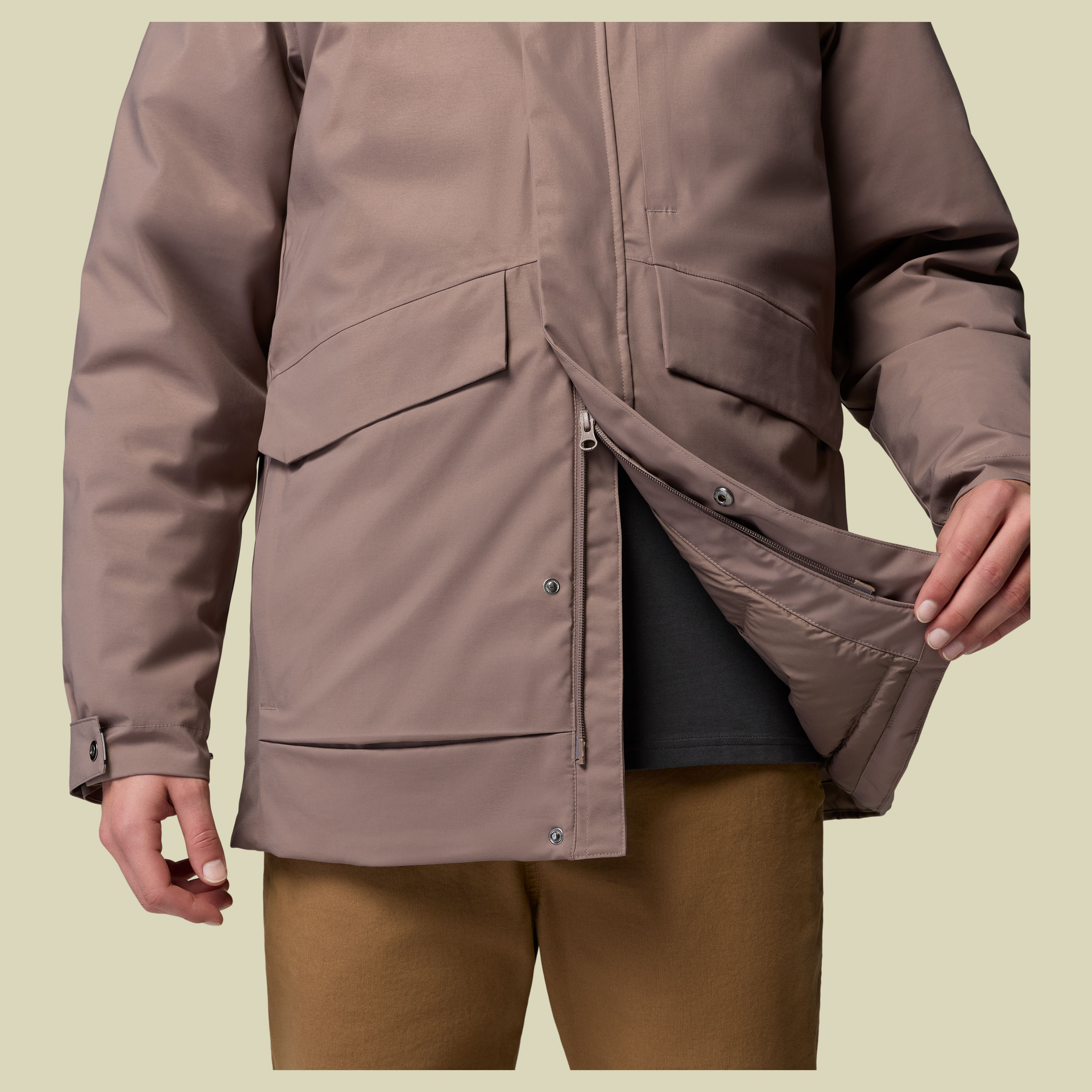 Street Heights Parka Men M braun- Farbe iron