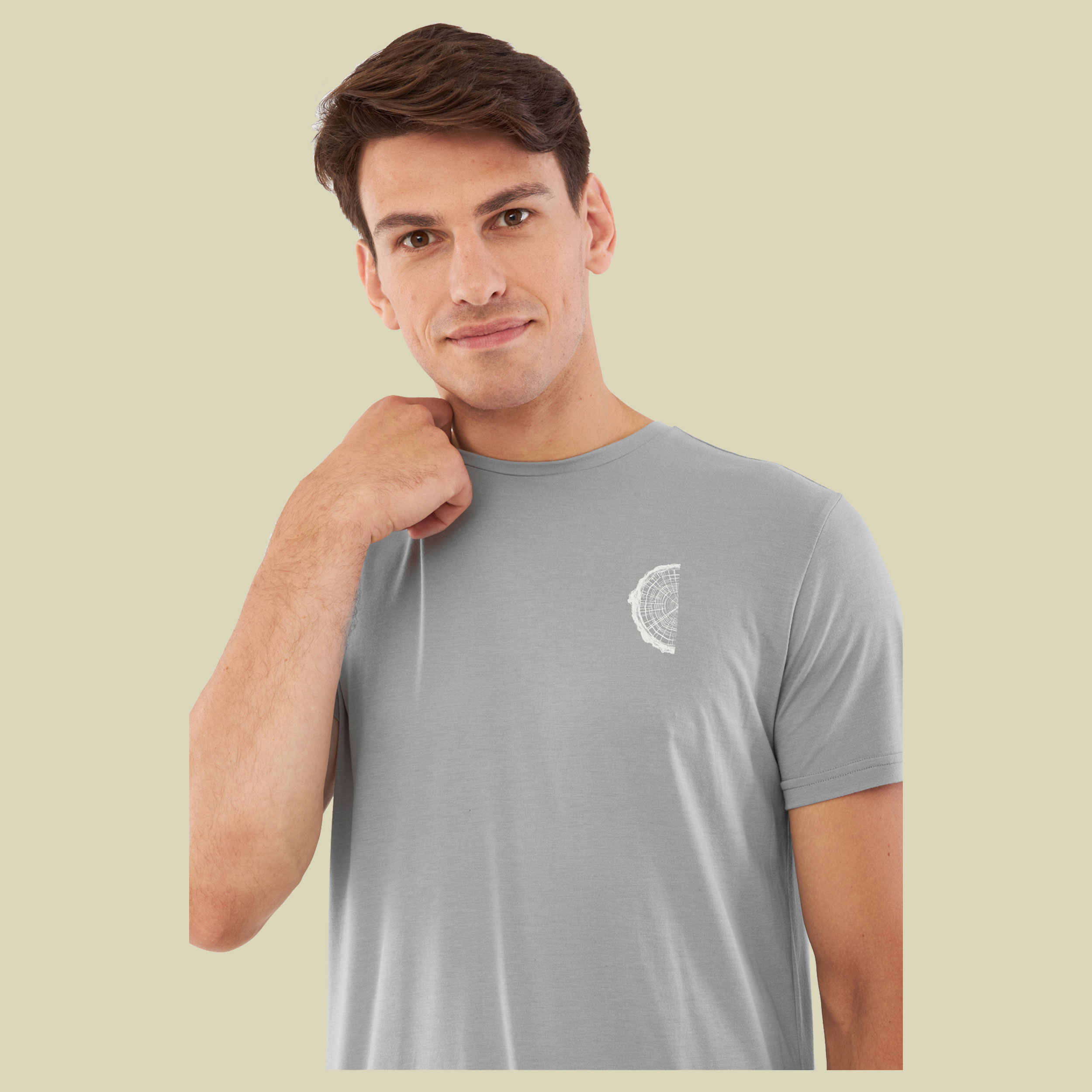 T-Shirt Rune Bamboo Men XXL grau - lt grey