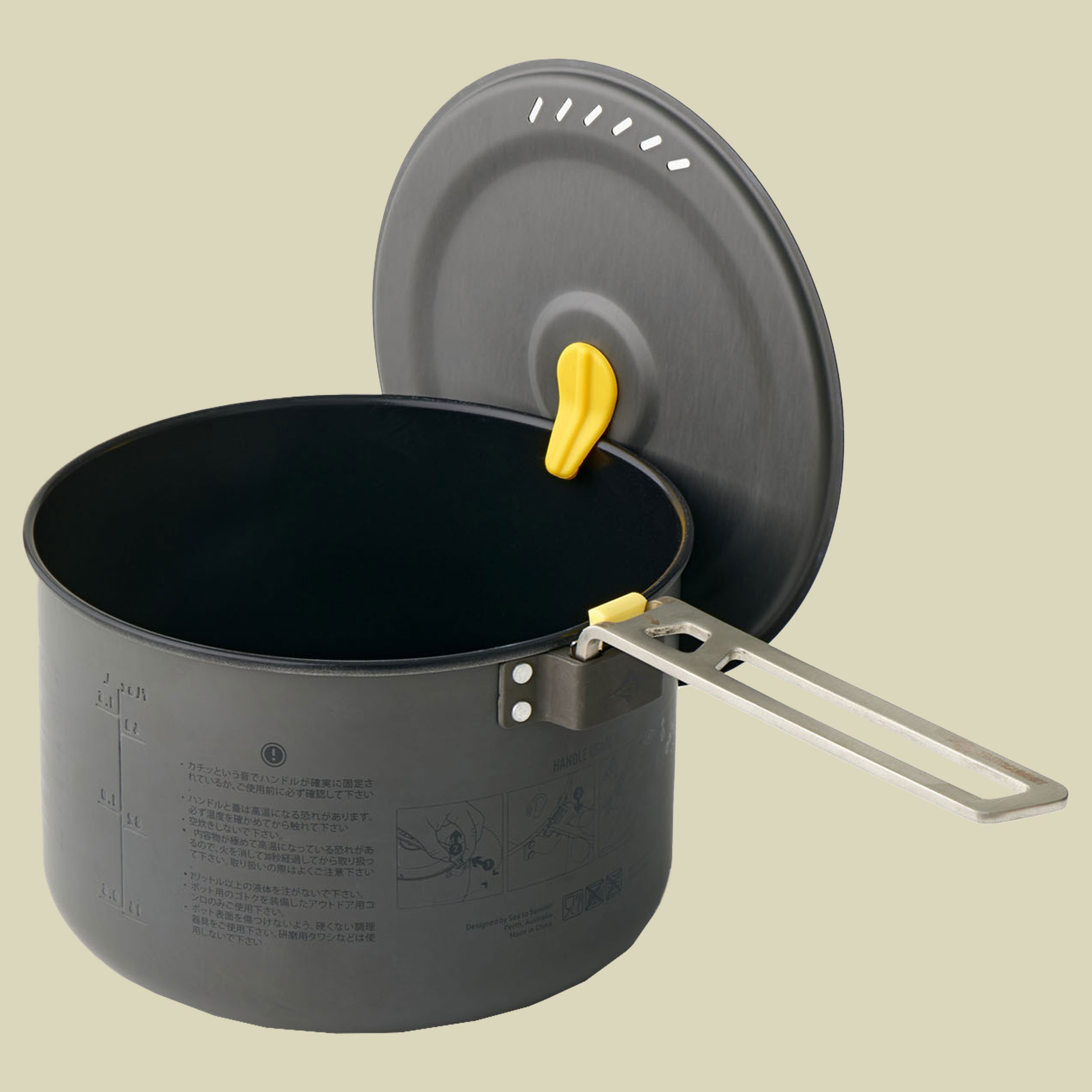 Frontier UL Pot 2L grau - aluminium hard anodised grey