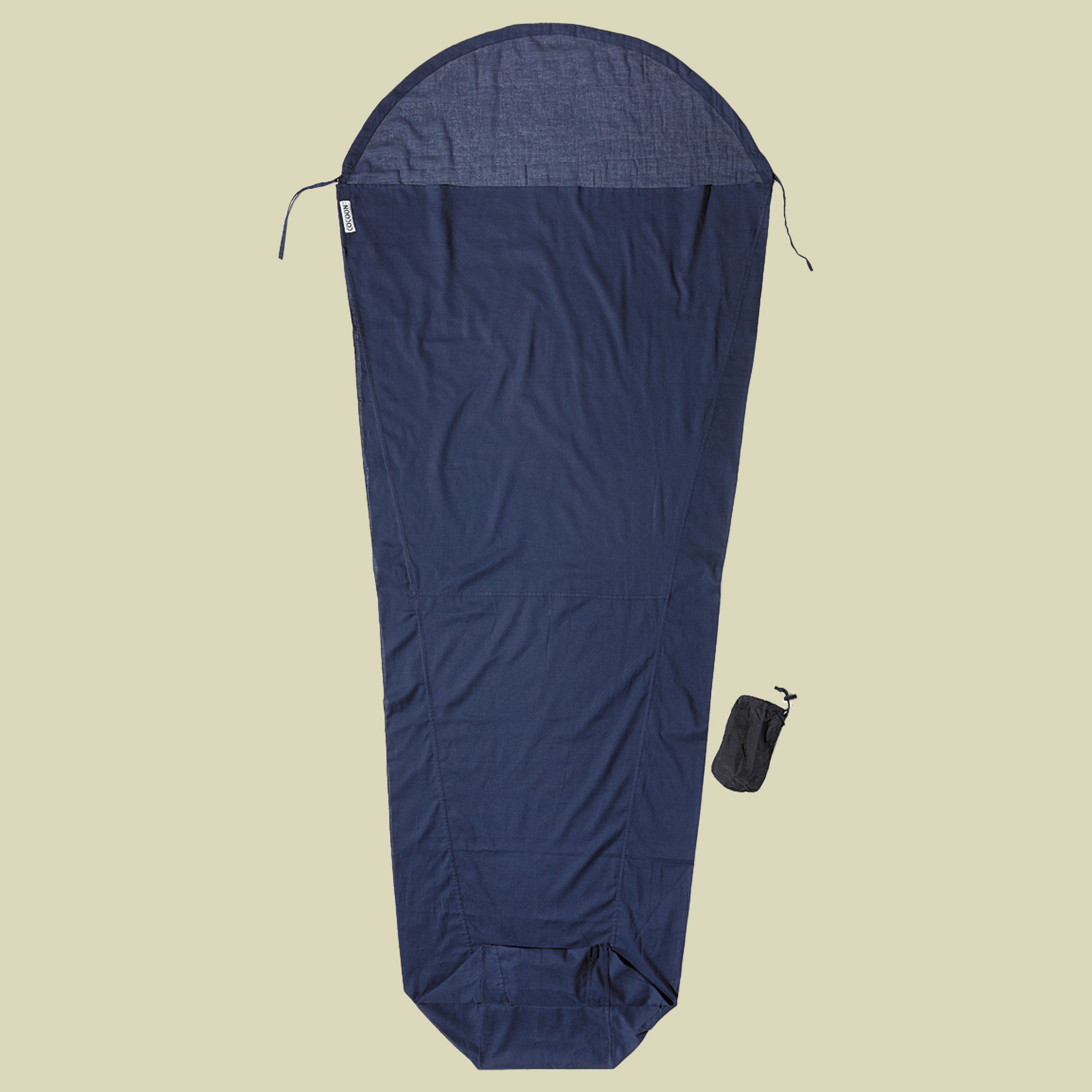 Mummy Liner Ägyptische Baumwolle Größe 241 x 90 | 56 cm Farbe tuareg