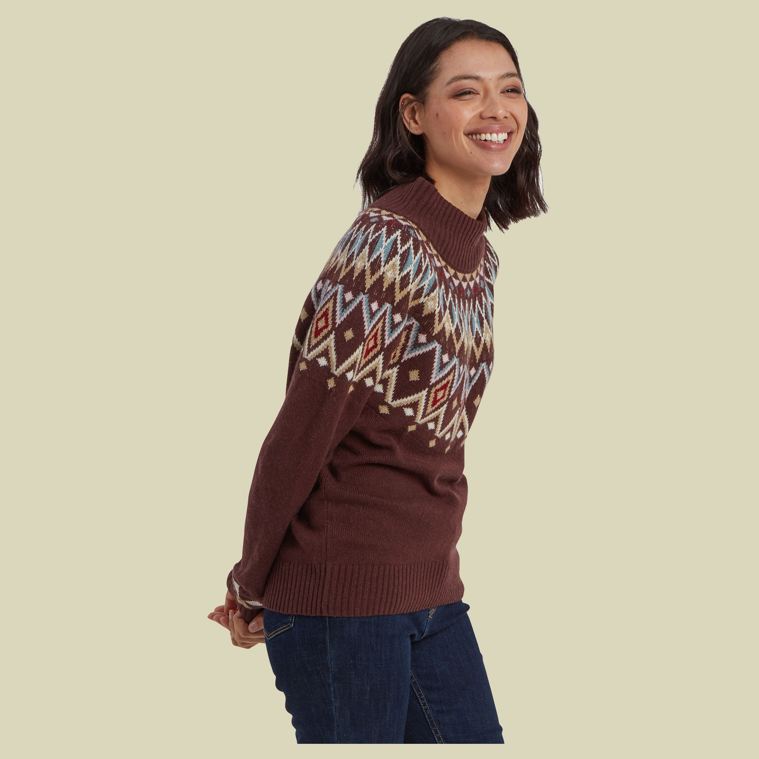 Indu Mock Neck Women rot XL - merlot