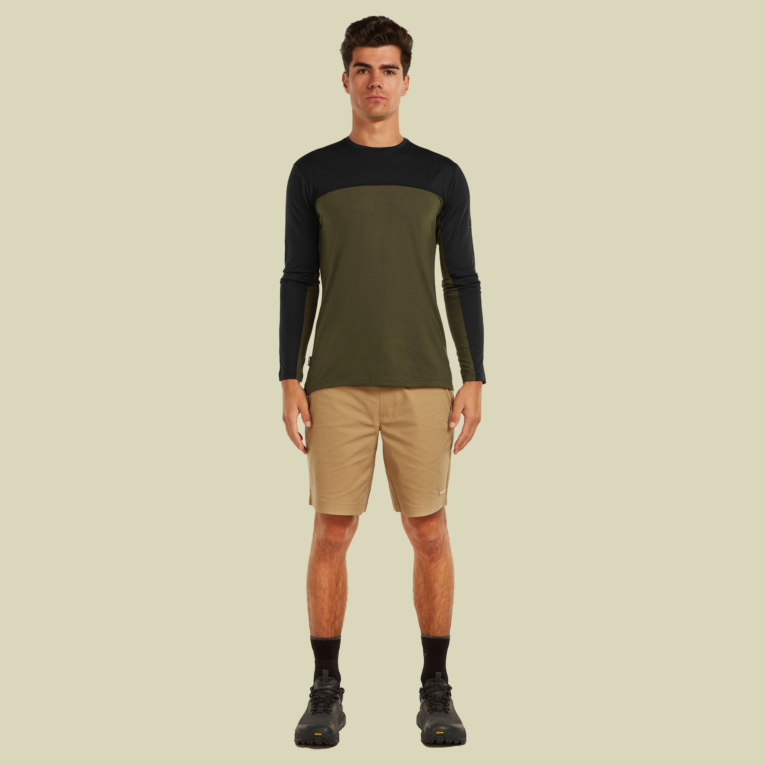 Merino Blend 125 Cool-Lite Sphere LS Tee Colour Block Men