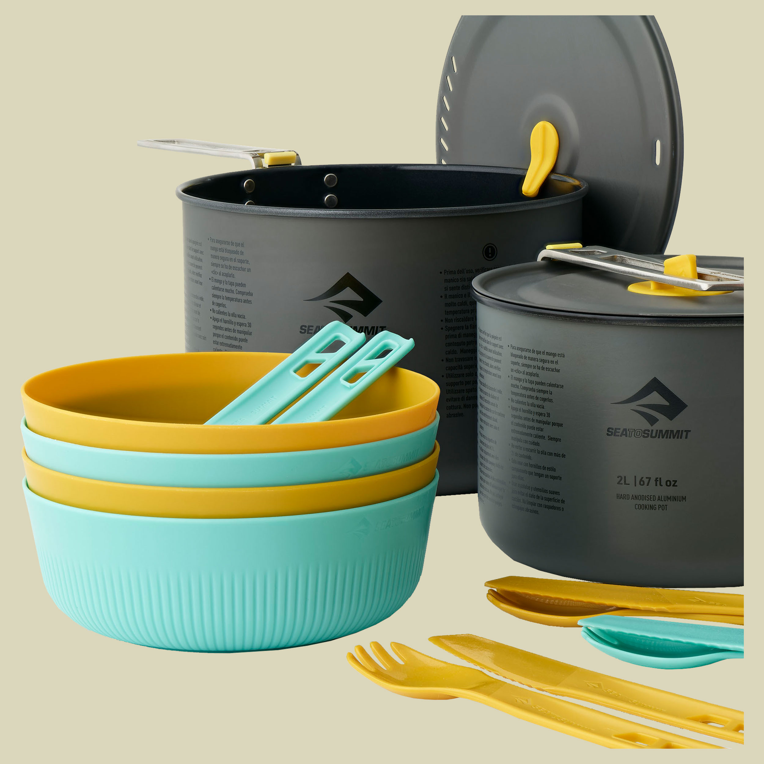 Frontier UL Two Pot Cook Set [4P] [14 Piece] 4 Personen