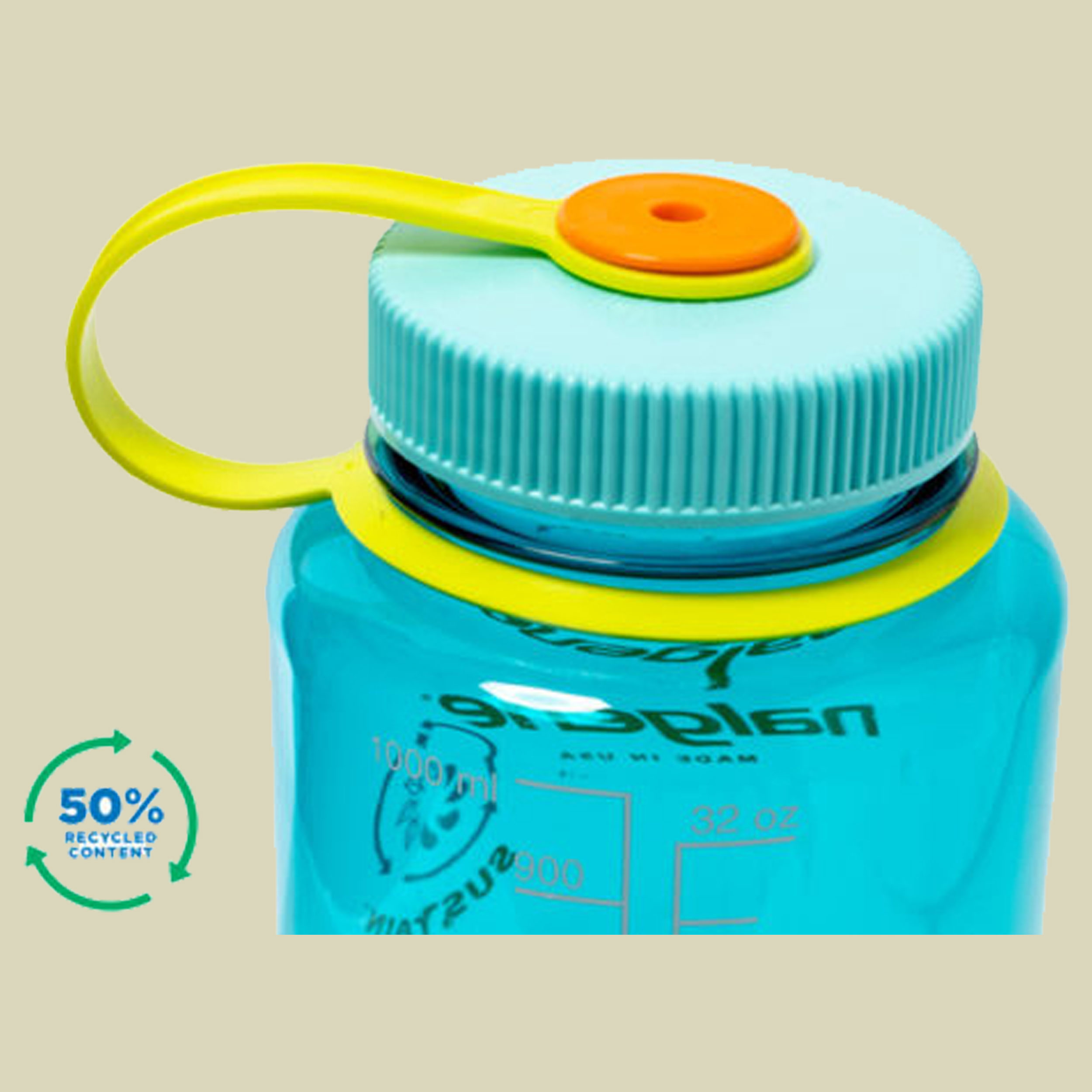 Nalgene Weithalsflasche WH Silo Volumen 1,5 Farbe cerulean