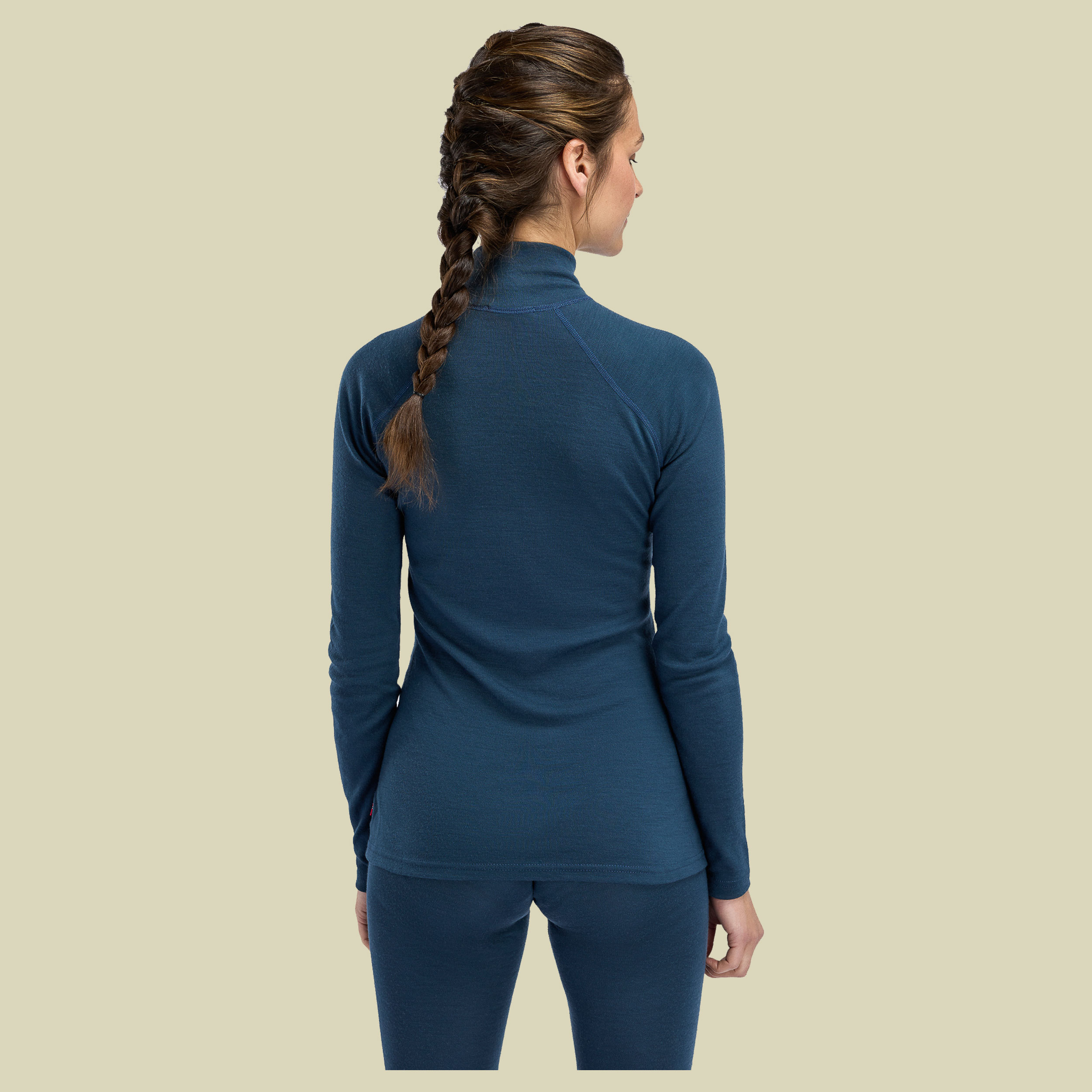 WarmWool Mock Neck W/ZIP Woman midnight navy S