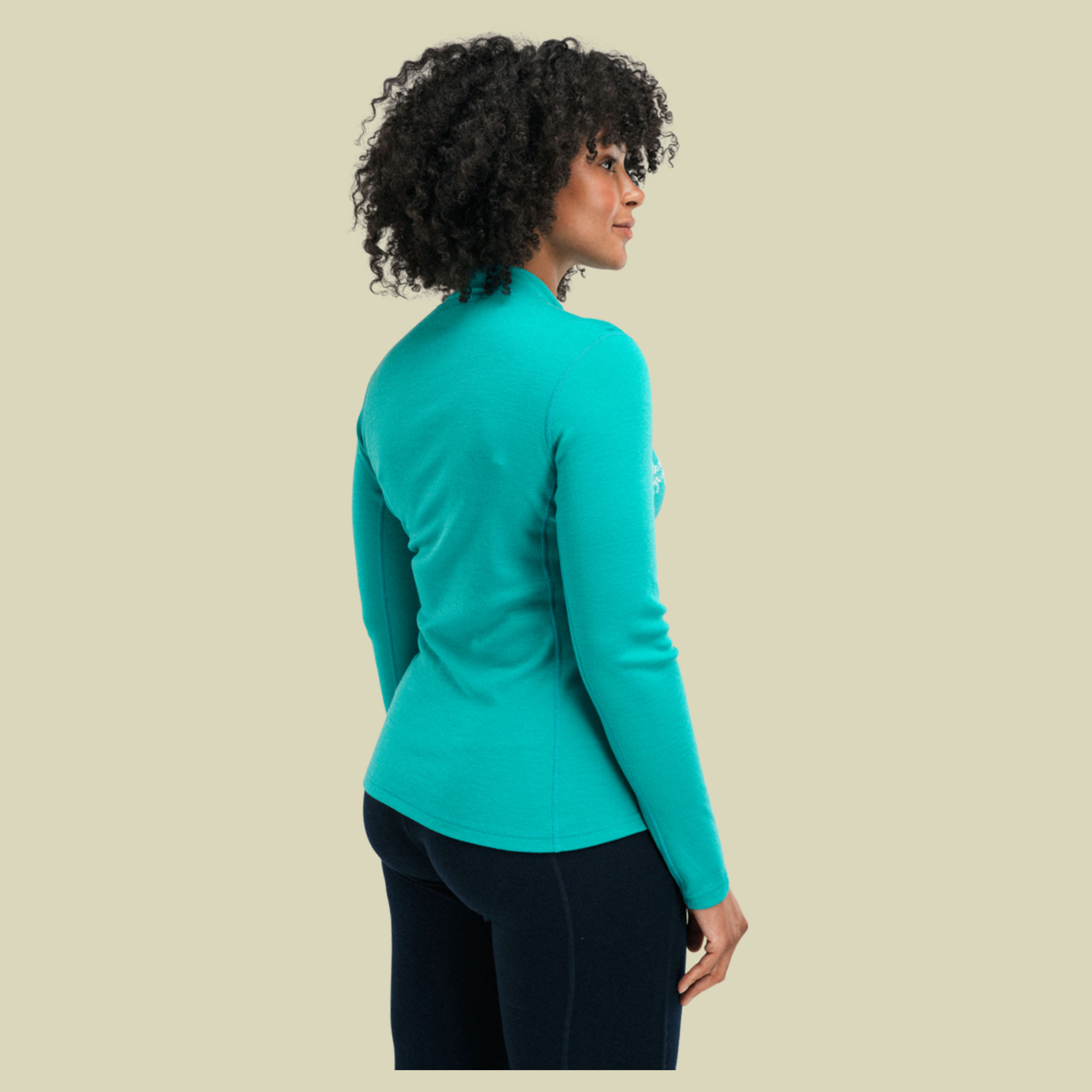 Falkeberg Baselayer Half Zip Women XL türkis - Farbe peacock offwhite