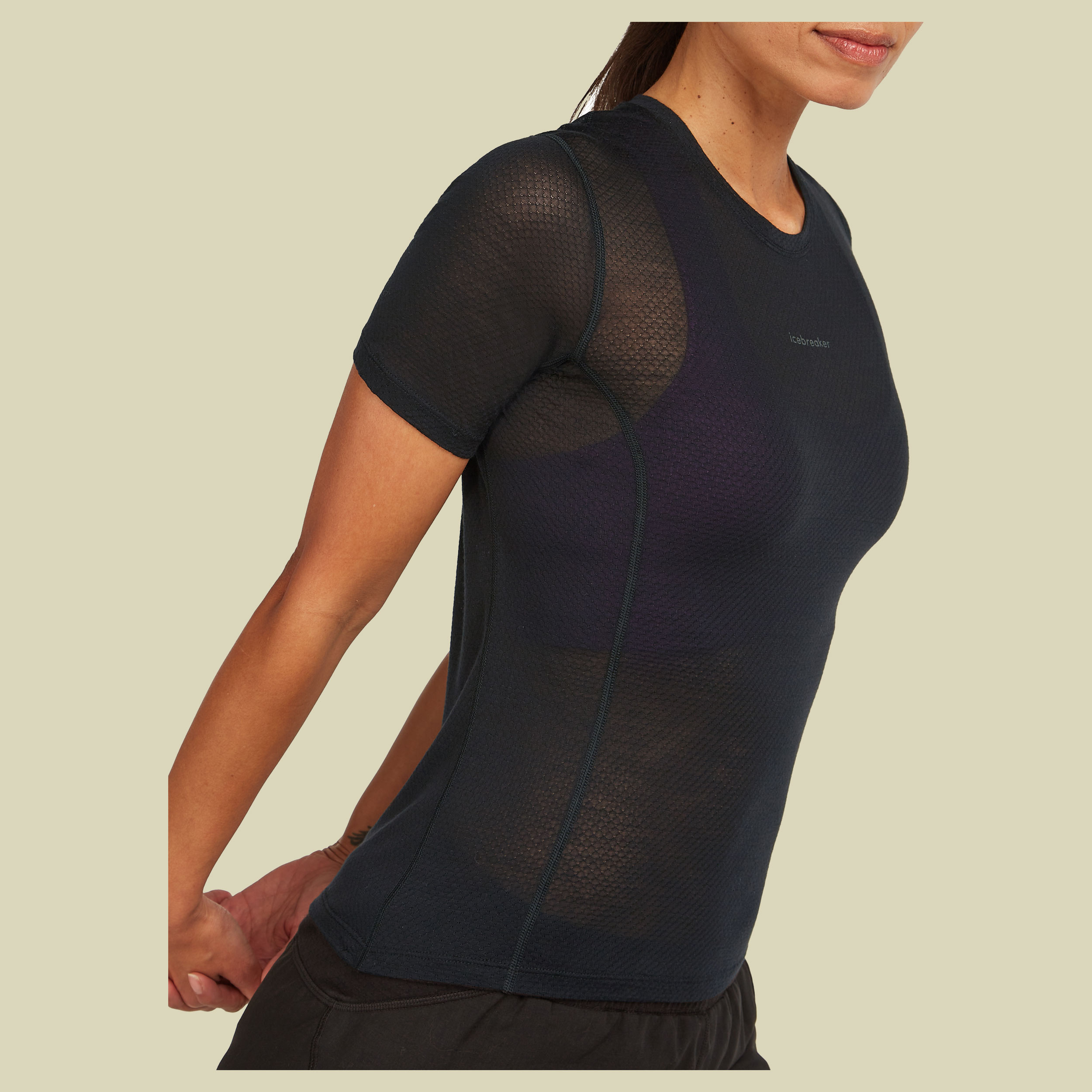 Merino 75 Cool-Lite™ Featherlight SS Crewe Women XL schwarz - black