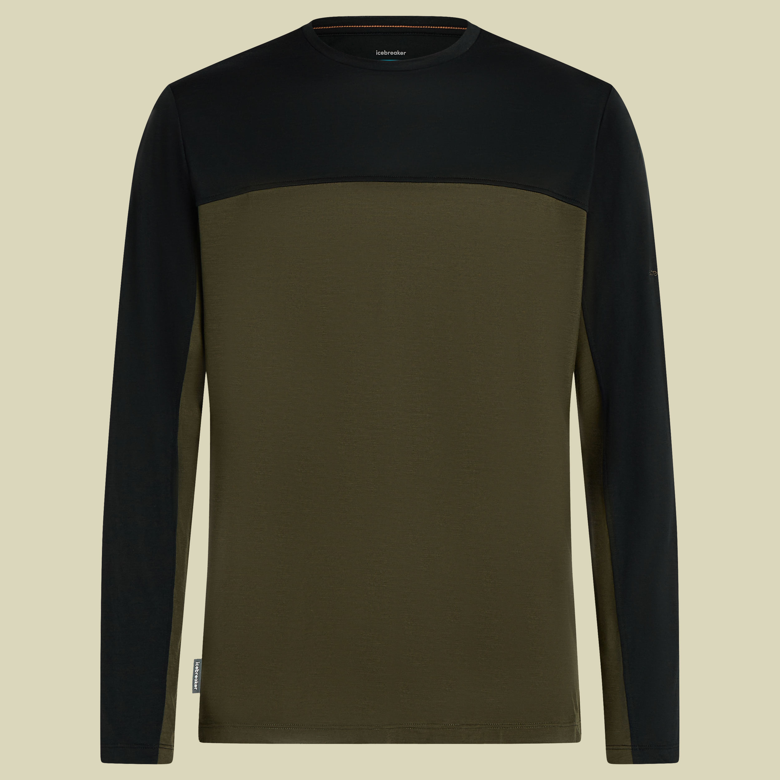 Merino Blend 125 Cool-Lite Sphere LS Tee Colour Block Men M grün - dark loden/black/colour block