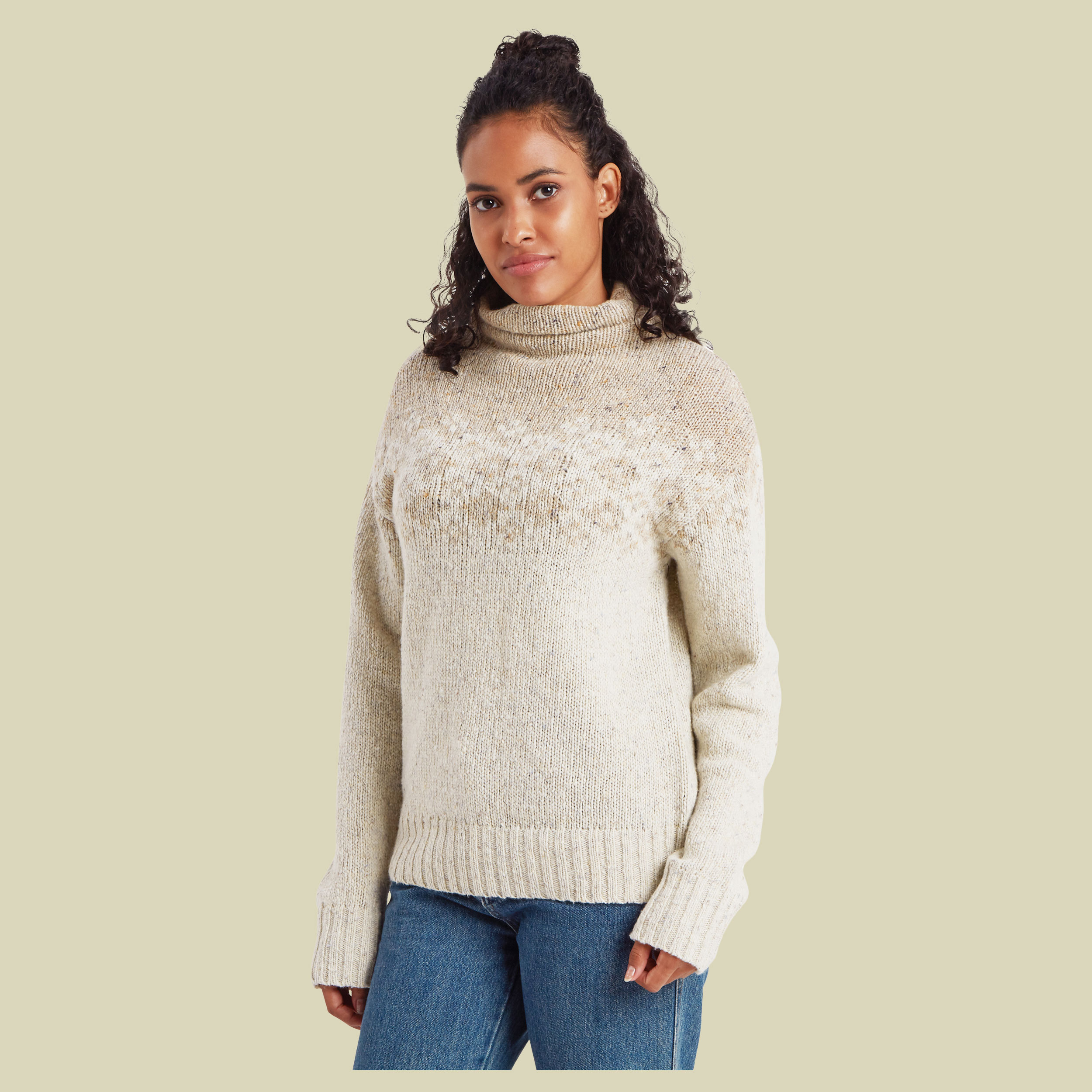 Mandari Mock Neck Sweater Women S beige - Farbe peetho