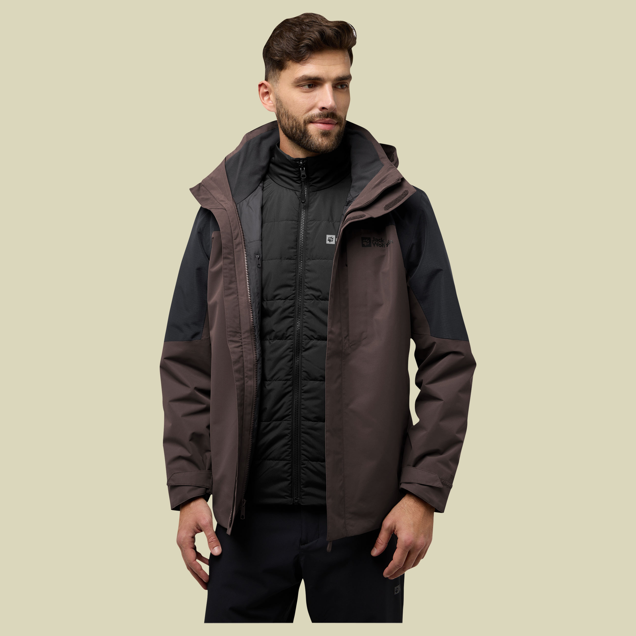 Romberg 3in1 Jacket Men braun XXL - peat