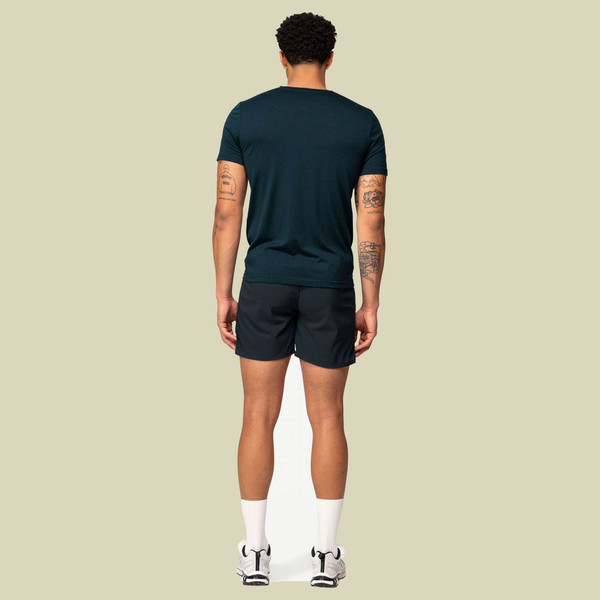 Classic Script Tee Man L schwarz - ink