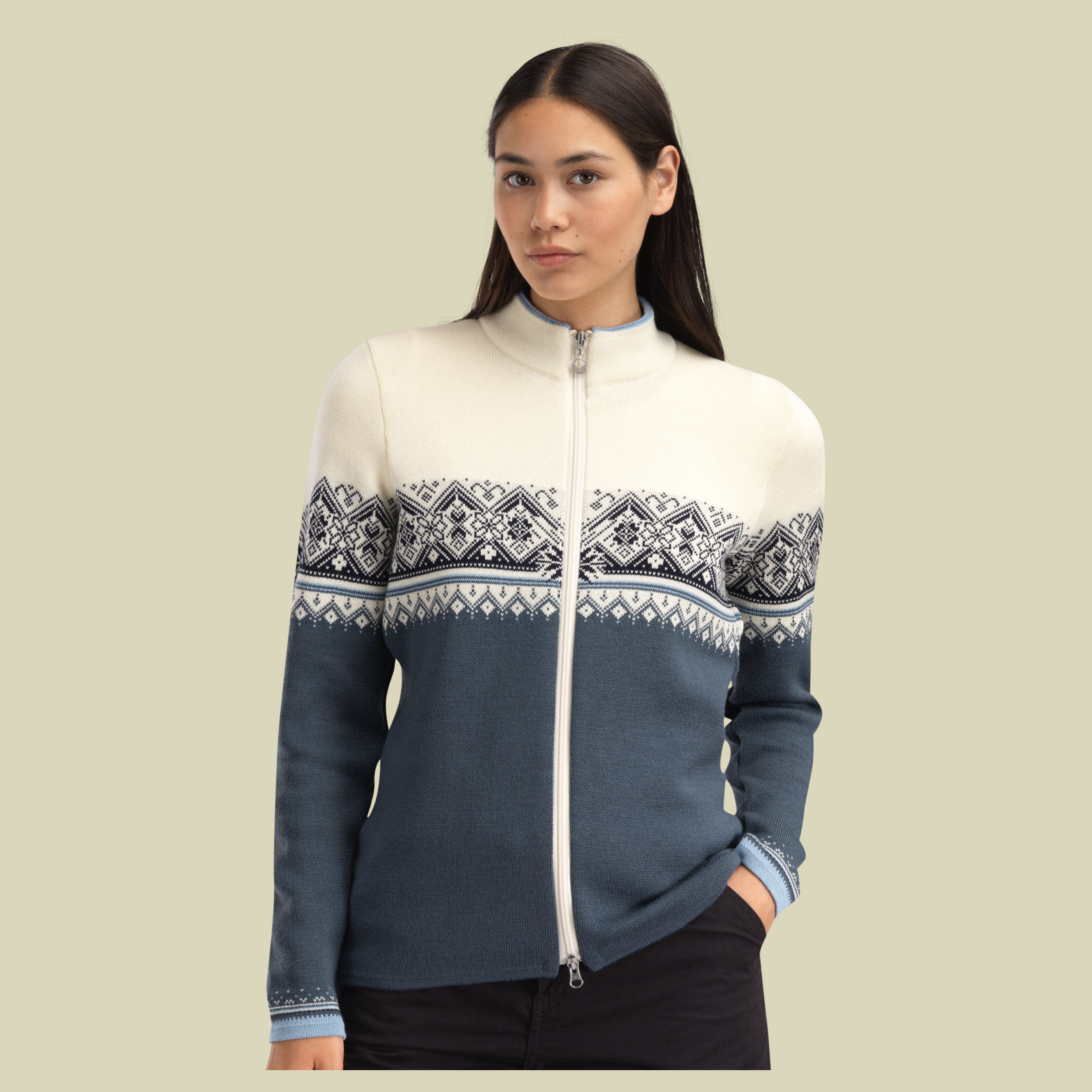 Mortiz Fem. Jacket Women L mehrfarbig1 - steel offwhite navy