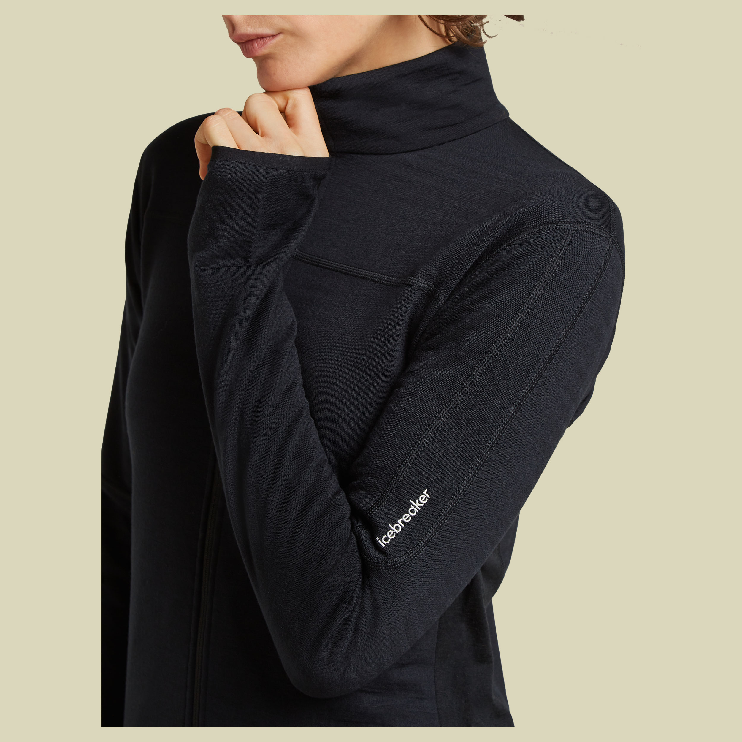 Merino 300 RealFleece Descender LS Zip Women XL schwarz - black