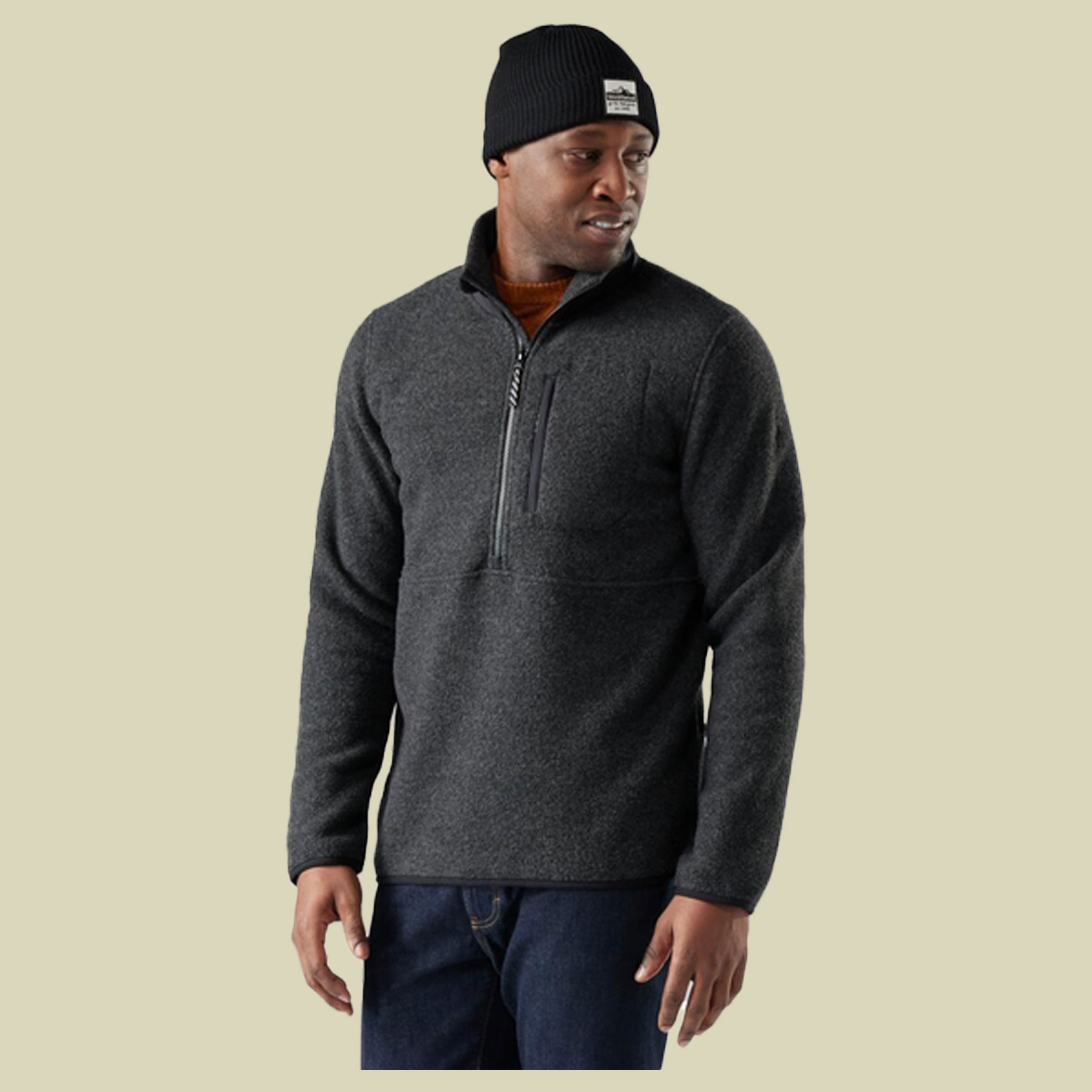 Second Cut Fleece 1/2 Zip Men L grau - charcoal