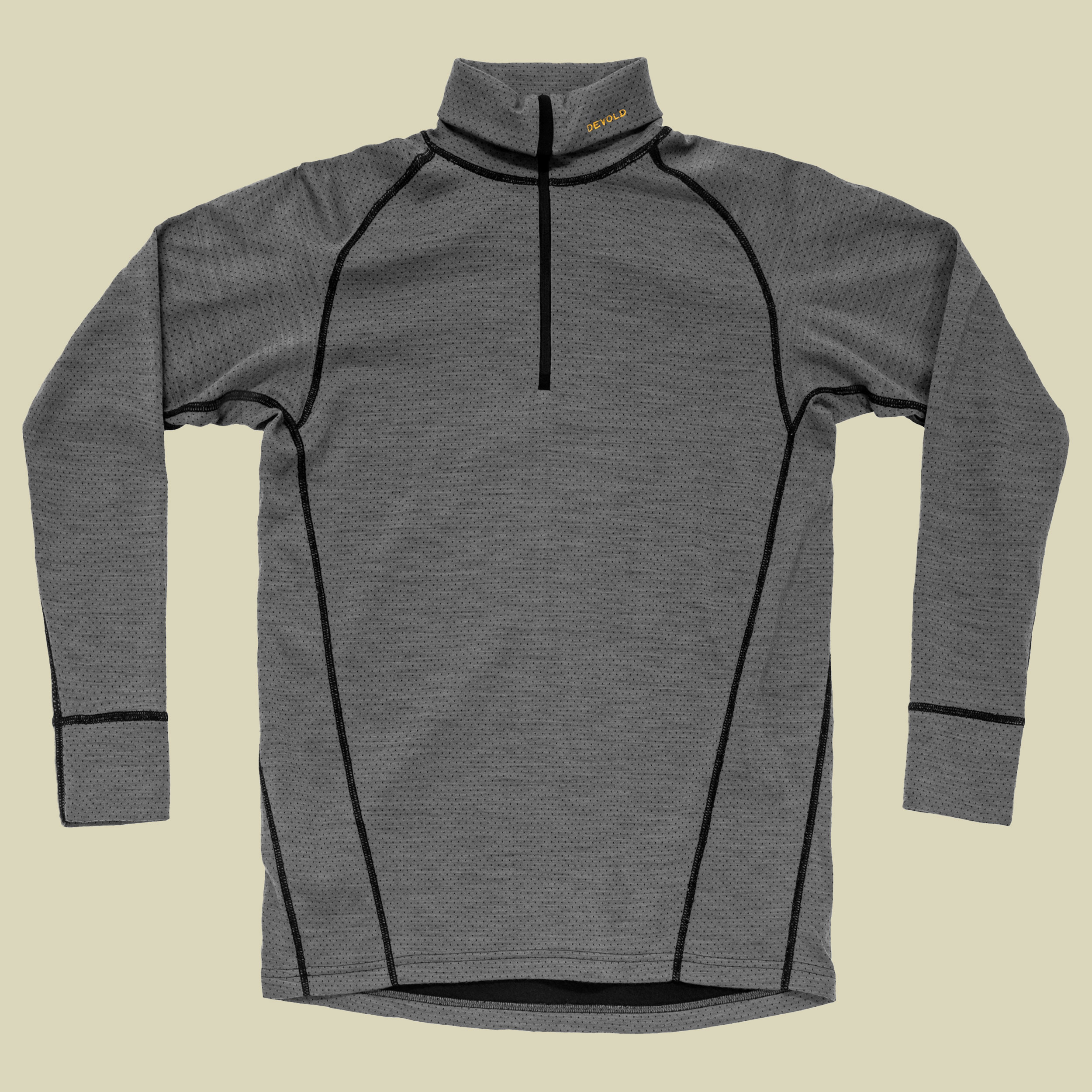 Duo Active Merino 205 Zip Neck Man grau XL - castlerock