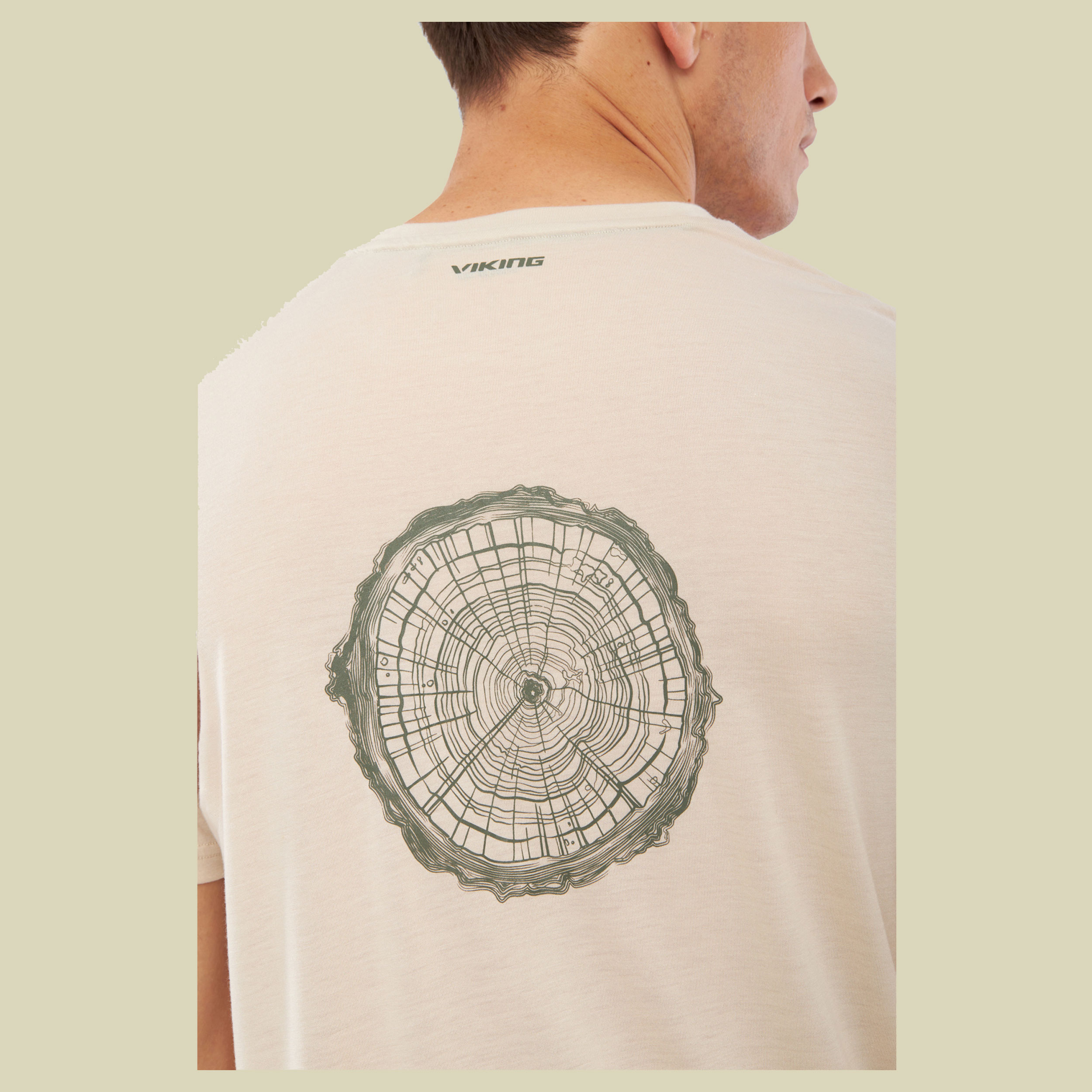 T-Shirt Rune Bamboo Men XXL beige - beige/olive