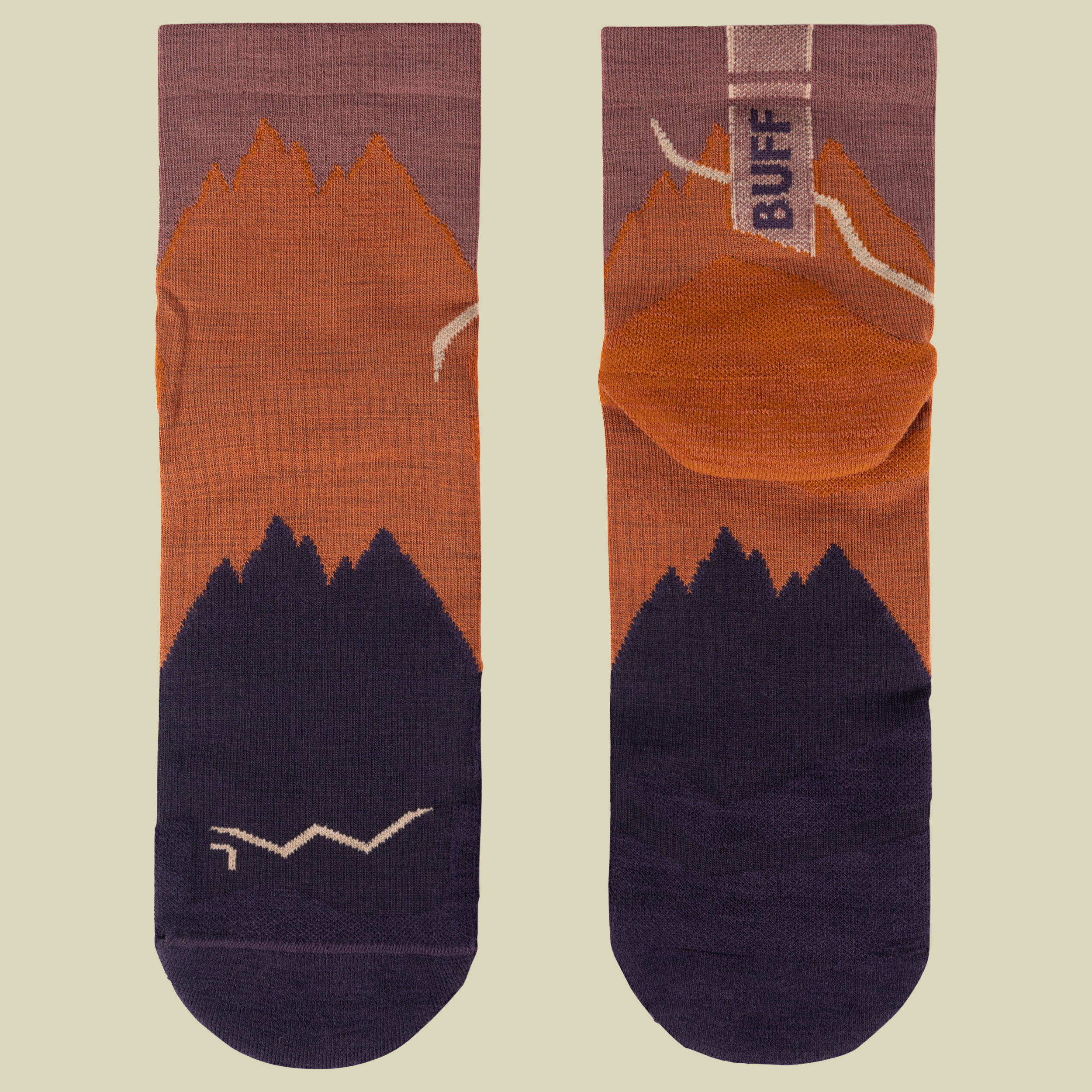 Merino Lighweight Quarter Socken XL (45-47) mehrfarbig - LWQ3 ginger