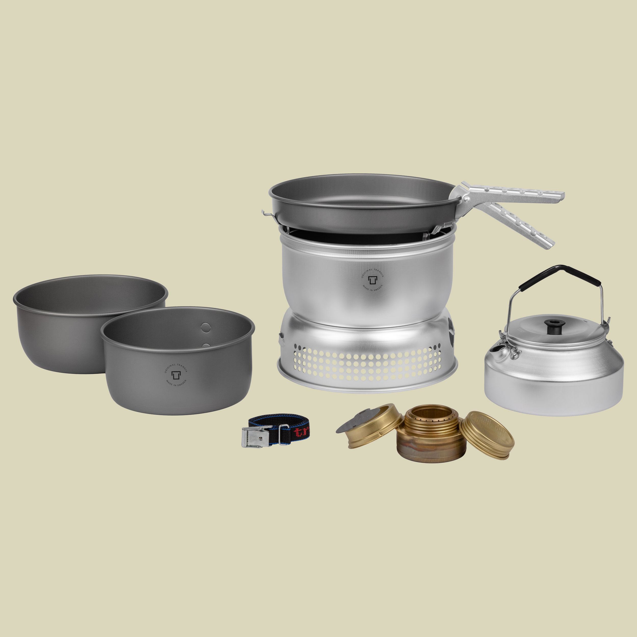 Trangia Sturmkocher groß 25-8 UL/HA (160258) mit HA Pfanne,Töpfen, mit Wasserkessel