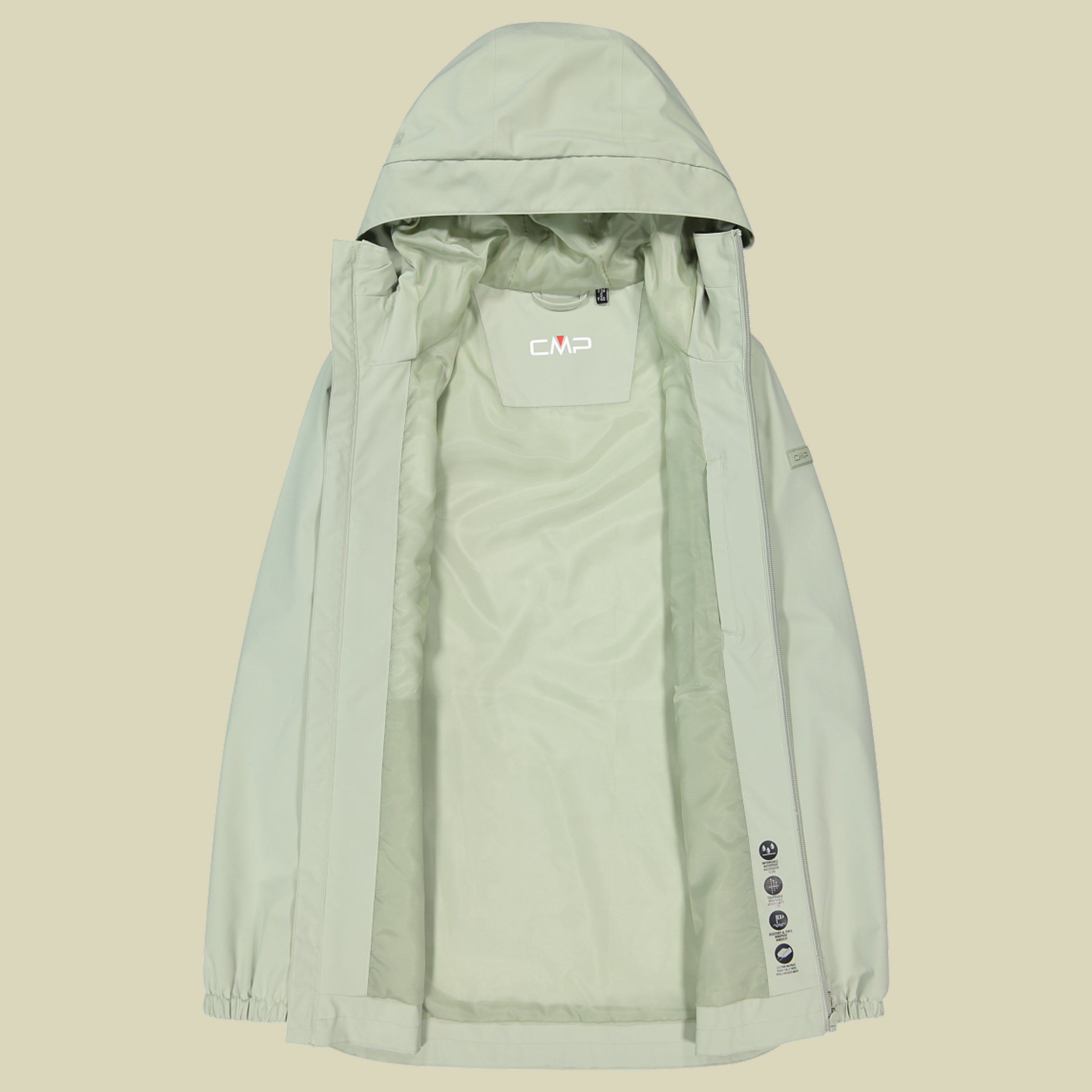 Woman Jacket Fix Hood 35Z5286 46 grün2 - Farbe pistacchio
