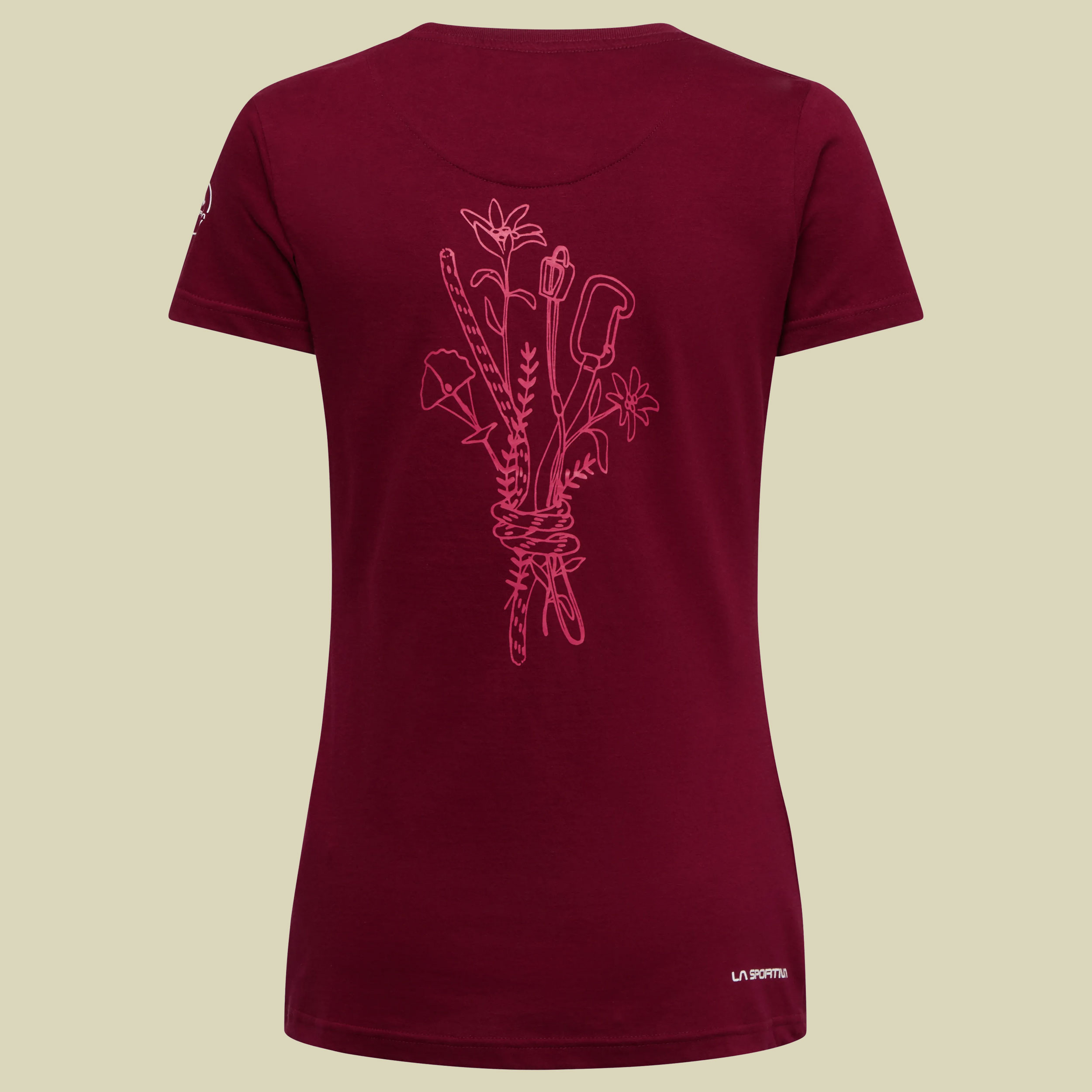 Climb Flower T-Shirt Women S rot - redwood/azalea