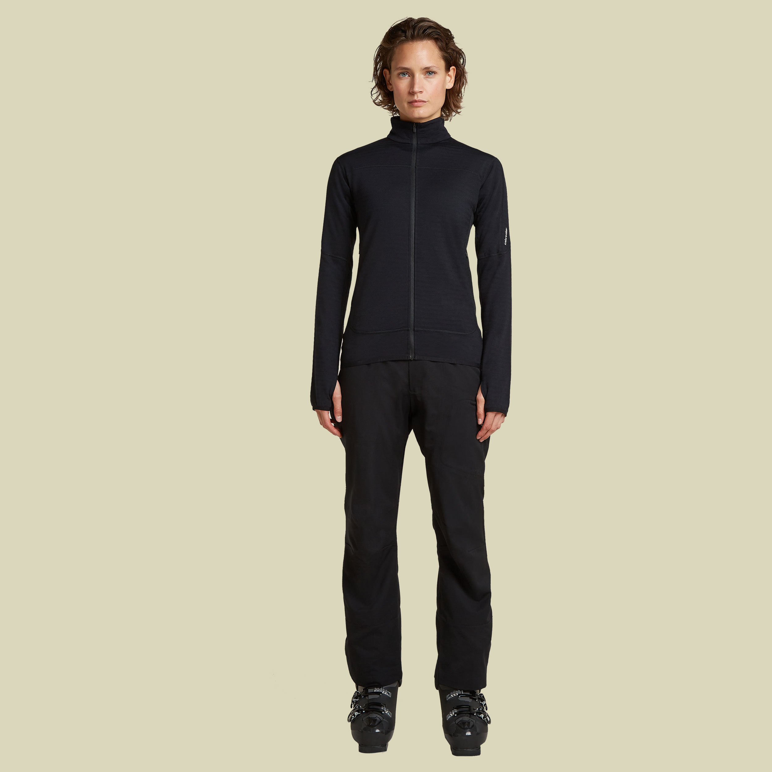 Merino 300 RealFleece Descender LS Zip Women XL schwarz - black