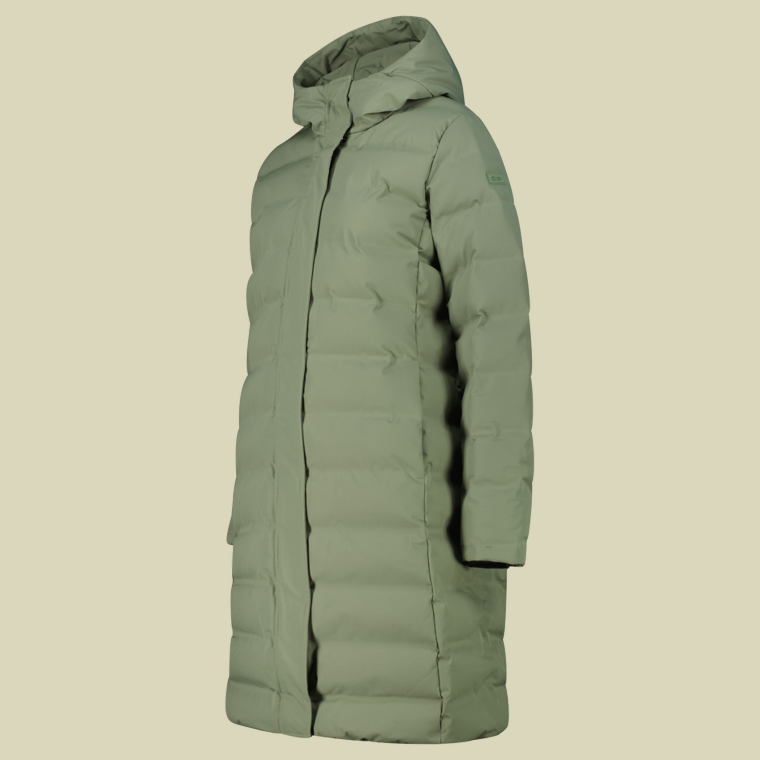 Woman Coat Fix Hood 35K3676 36 green tea E624