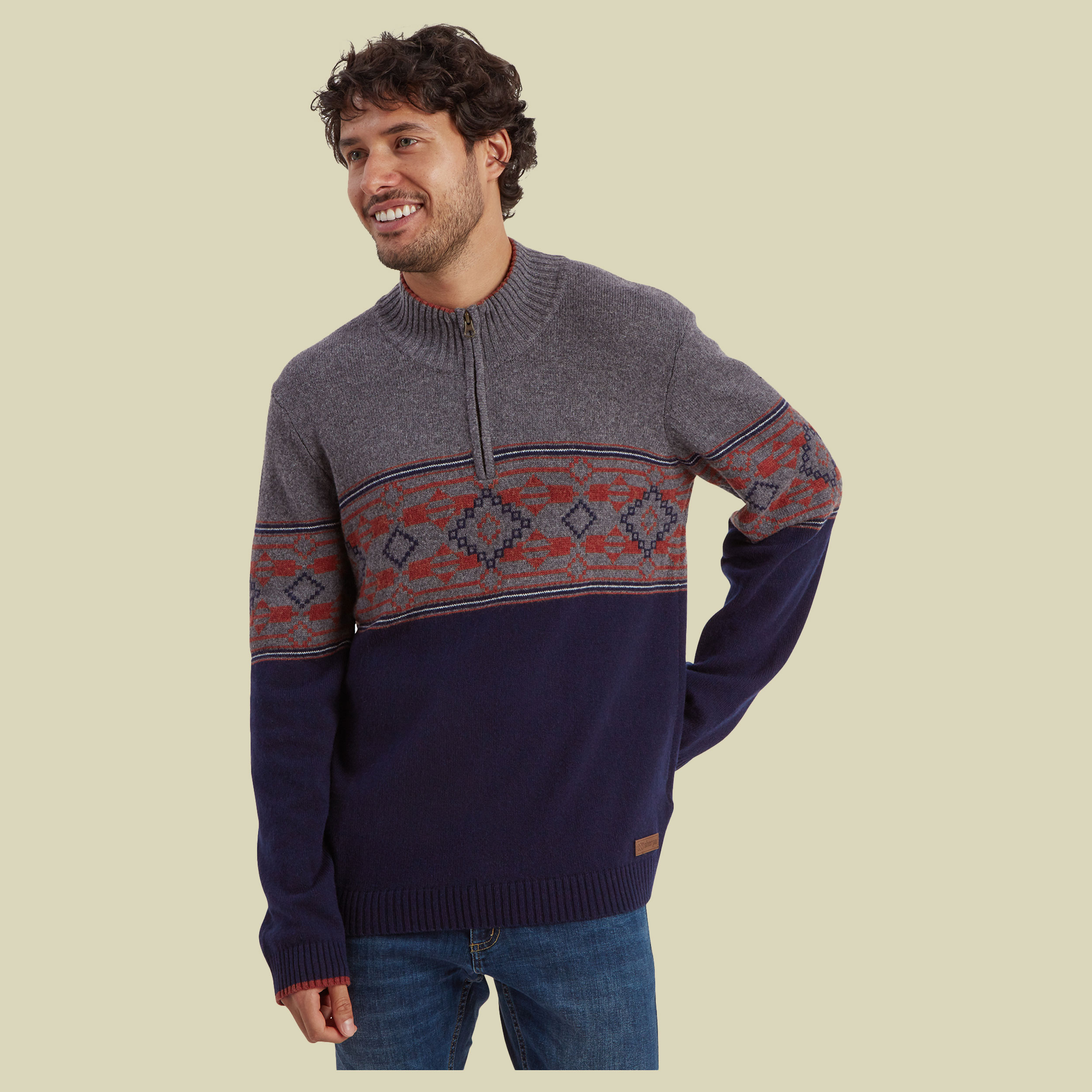 Tej 1/4 Zip Men XL blau - rathee blue