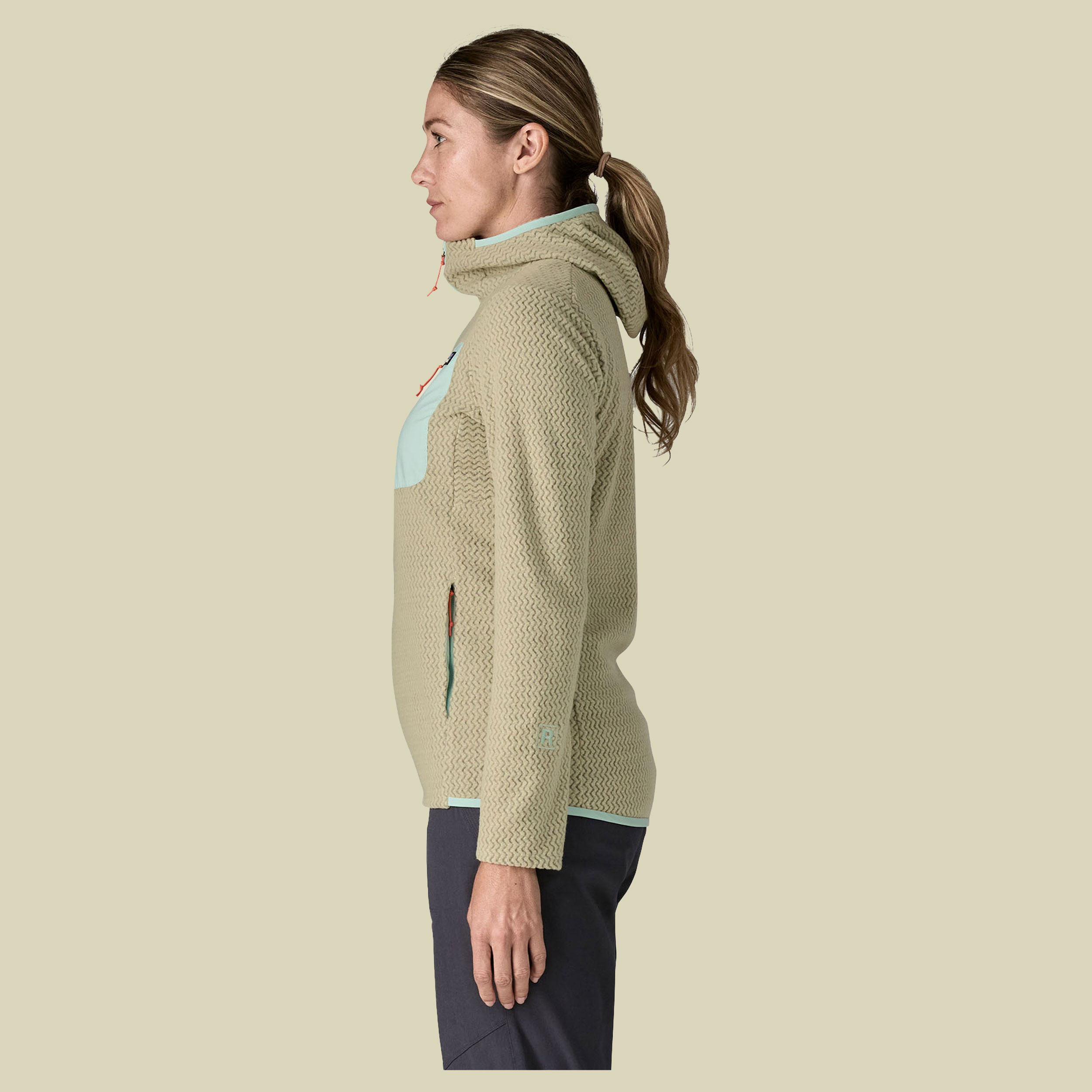 R1 Air Full-Zip Hoody Women grau II XL - weathered stone