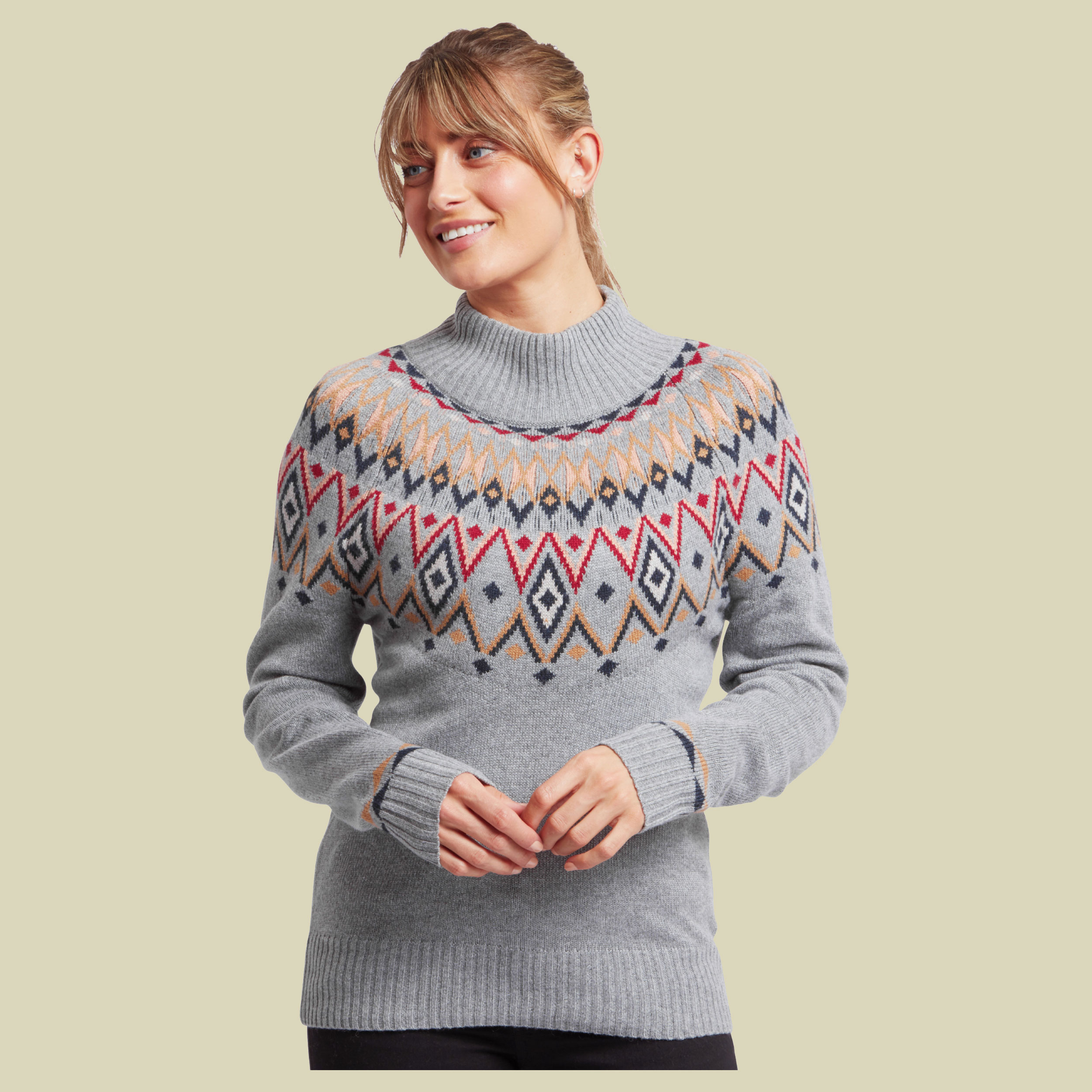 Indu Mock Neck Women Größe L  Farbe monsoon grey