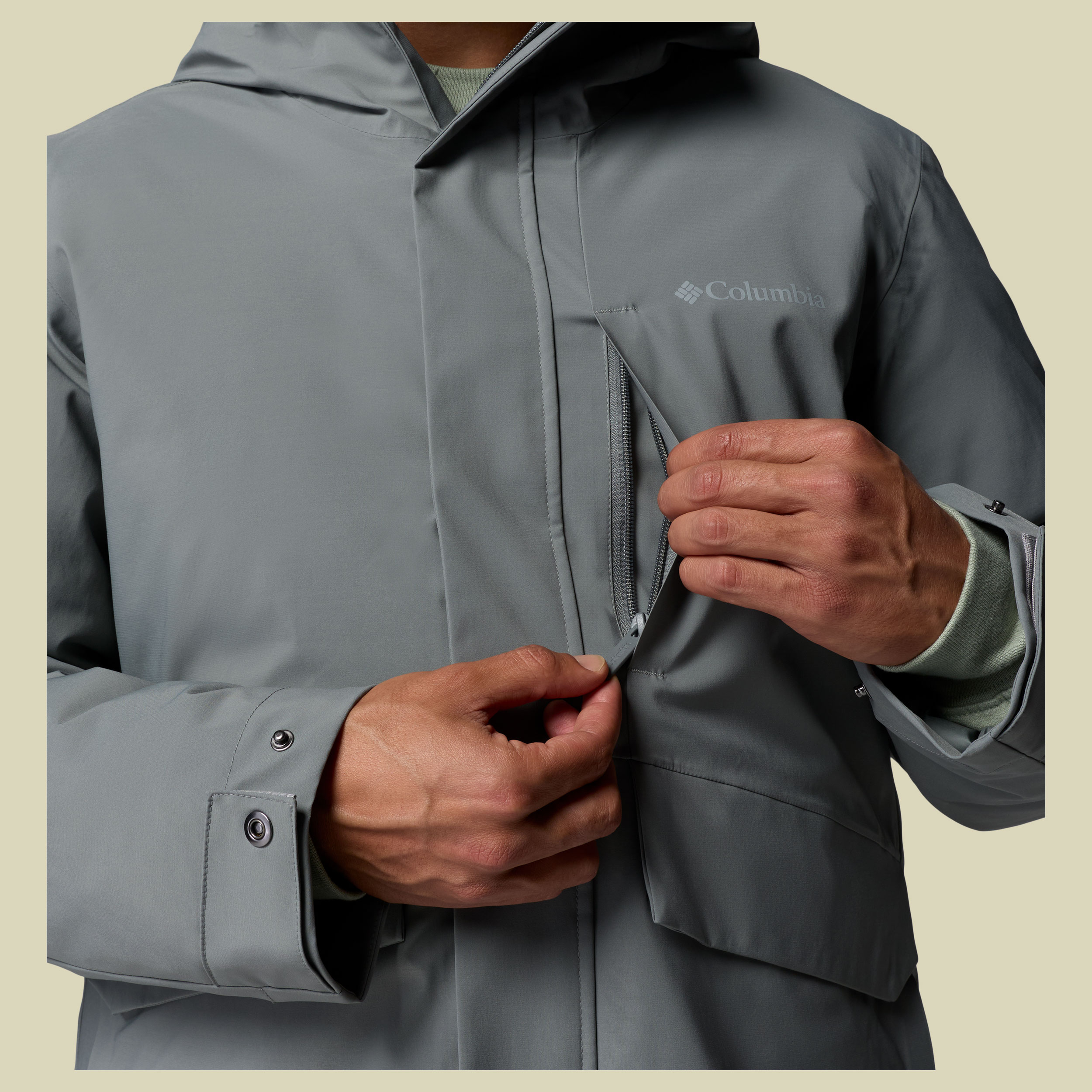 Street Heights Parka Men XL grau - sedona sage