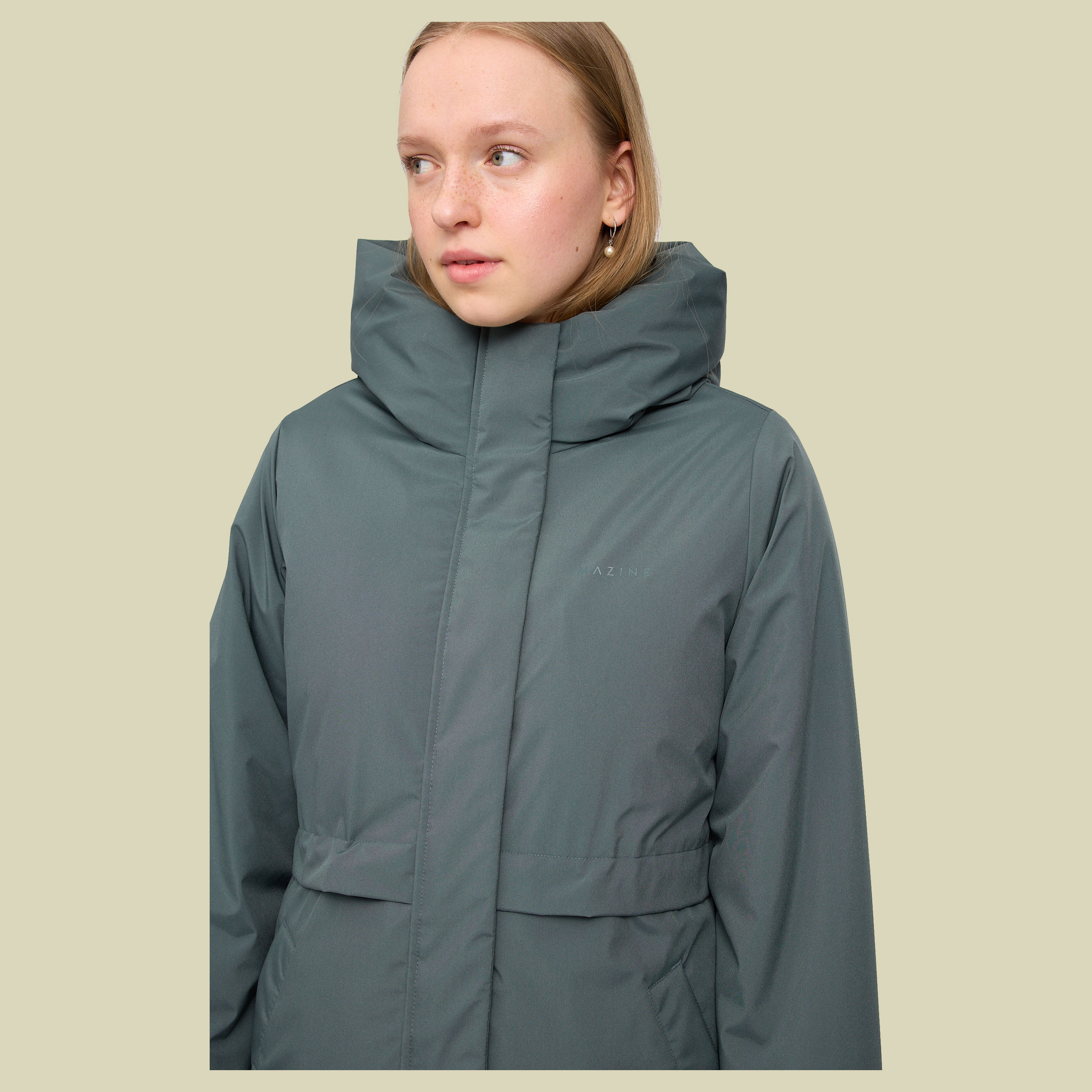 Basic Padded Parka Women S grau - Farbe bottle